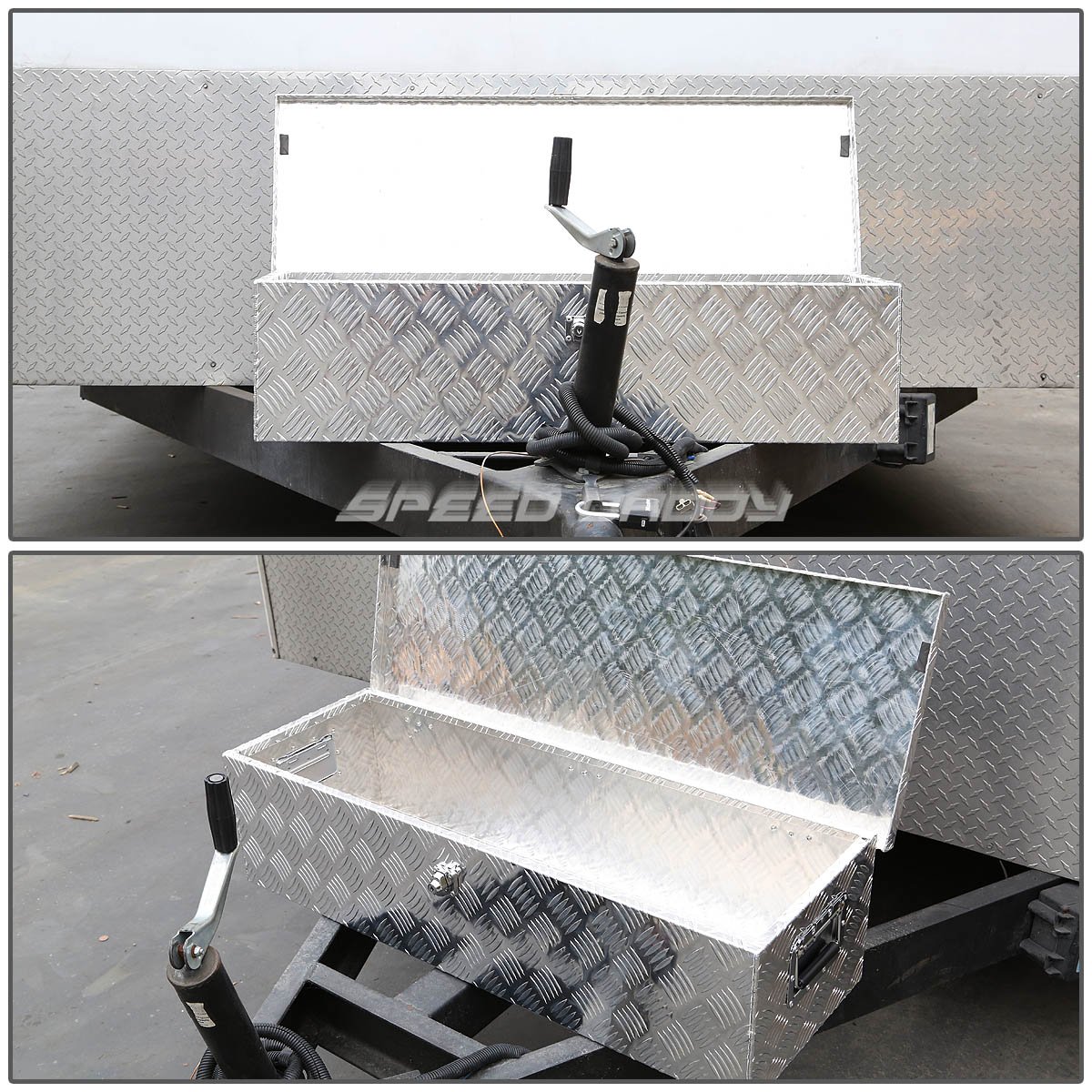 Auto Dynasty 30 x 13 x 10 Inches Aluminum Pickup Truck Bed Tool Box with Key Lock - Secure Storage for Truck Accessories, Camping Gear & Work Tools