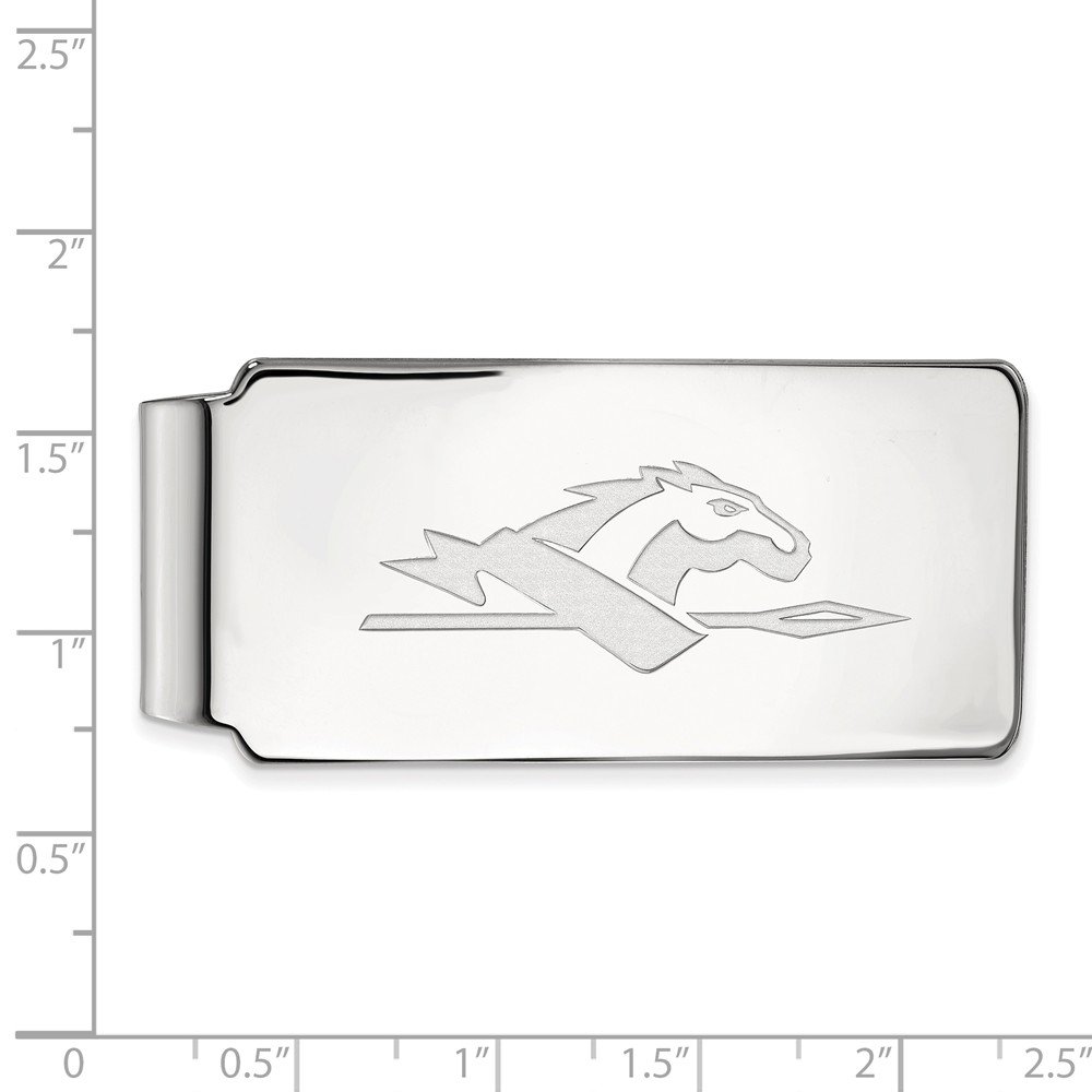 Sterling Silver Longwood University Money Clip - Personalized Engraved Gift for Alumni, Students & Fans - Perfect for Graduation, Gifts & Everyday Use