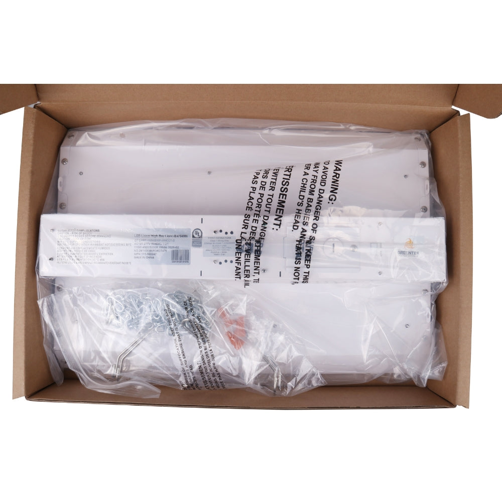 110W LED Linear High Bay Light - 1.5ft Tunable CCT 5000K/4000K - Chain Mount - UL+DLC Certified - Perfect for Warehouses, Factories & Commercial Lighting