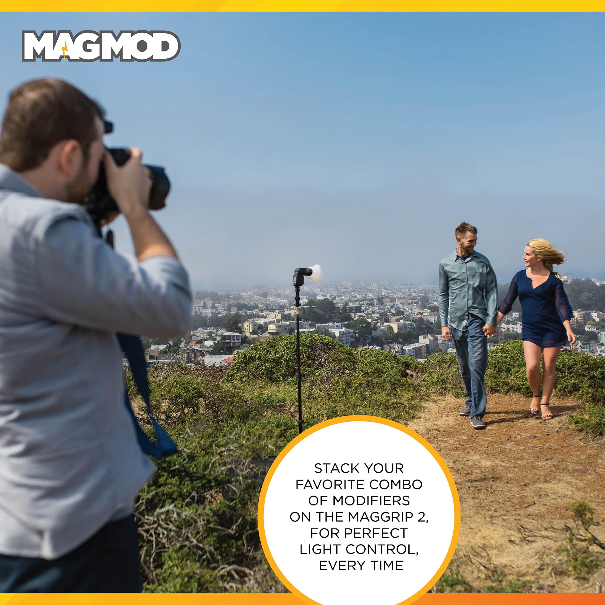 MagMod MagSphere 2 & MagGrip 2 Camera Flash Diffuser Kit - Magnetic Speedlight Modifier for Professional Photography - Perfect for Portrait, Studio, and Outdoor Lighting