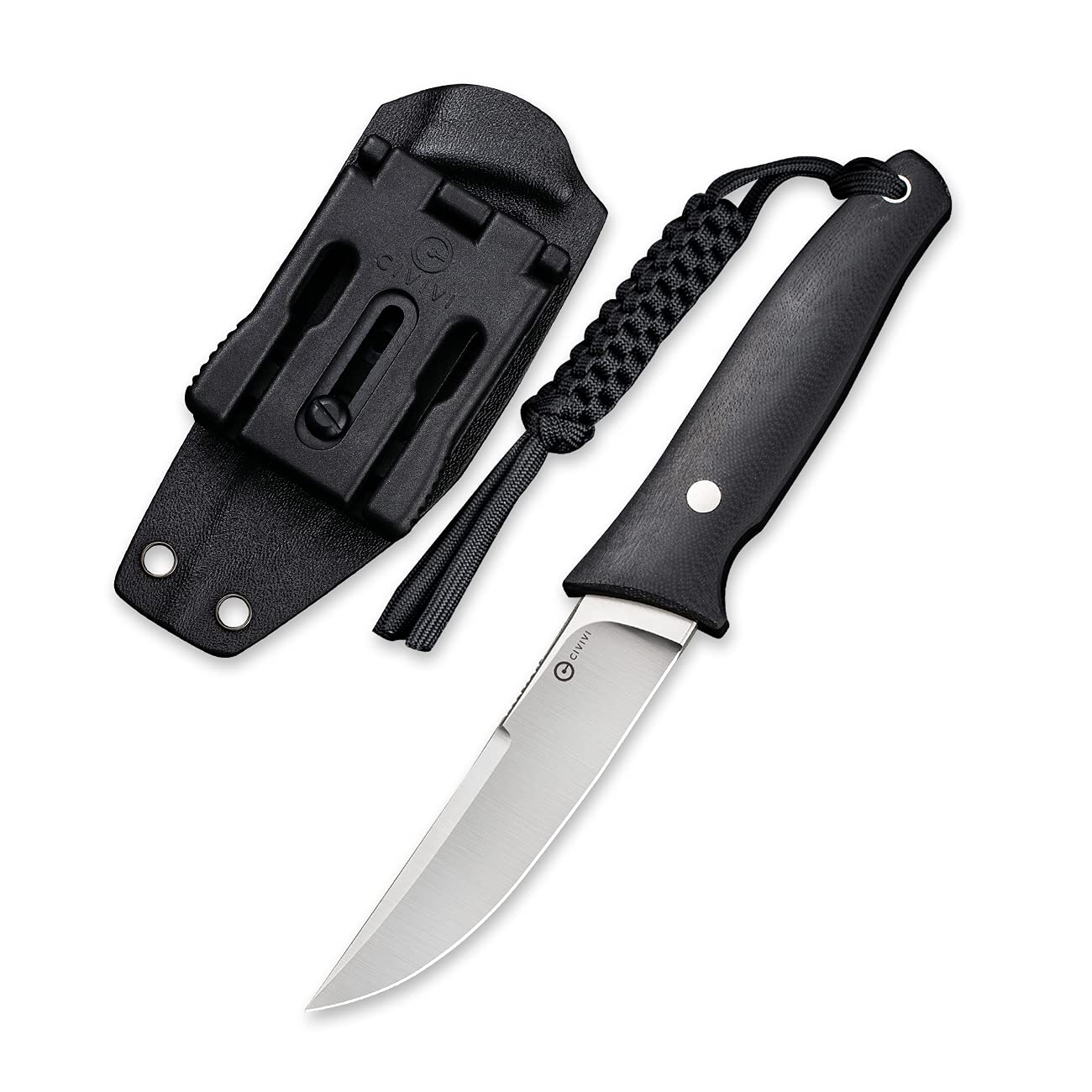 CIVIVI Tamashii Fixed Blade Knife - D2 Steel, G10 Handle, Tactical Survival Knife for Outdoor Camping, Hunting, and Bushcraft