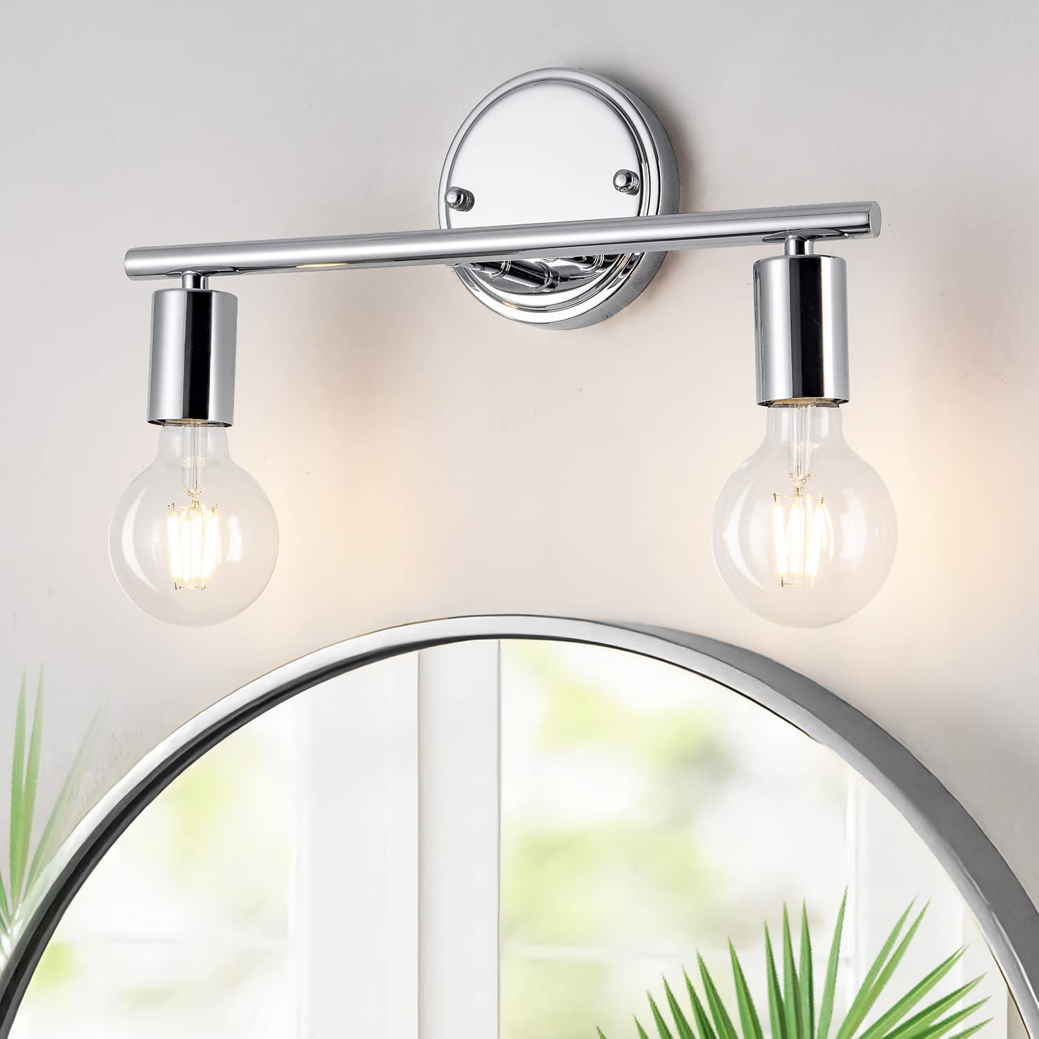 Upgraded Chrome Bathroom Vanity Light - 14