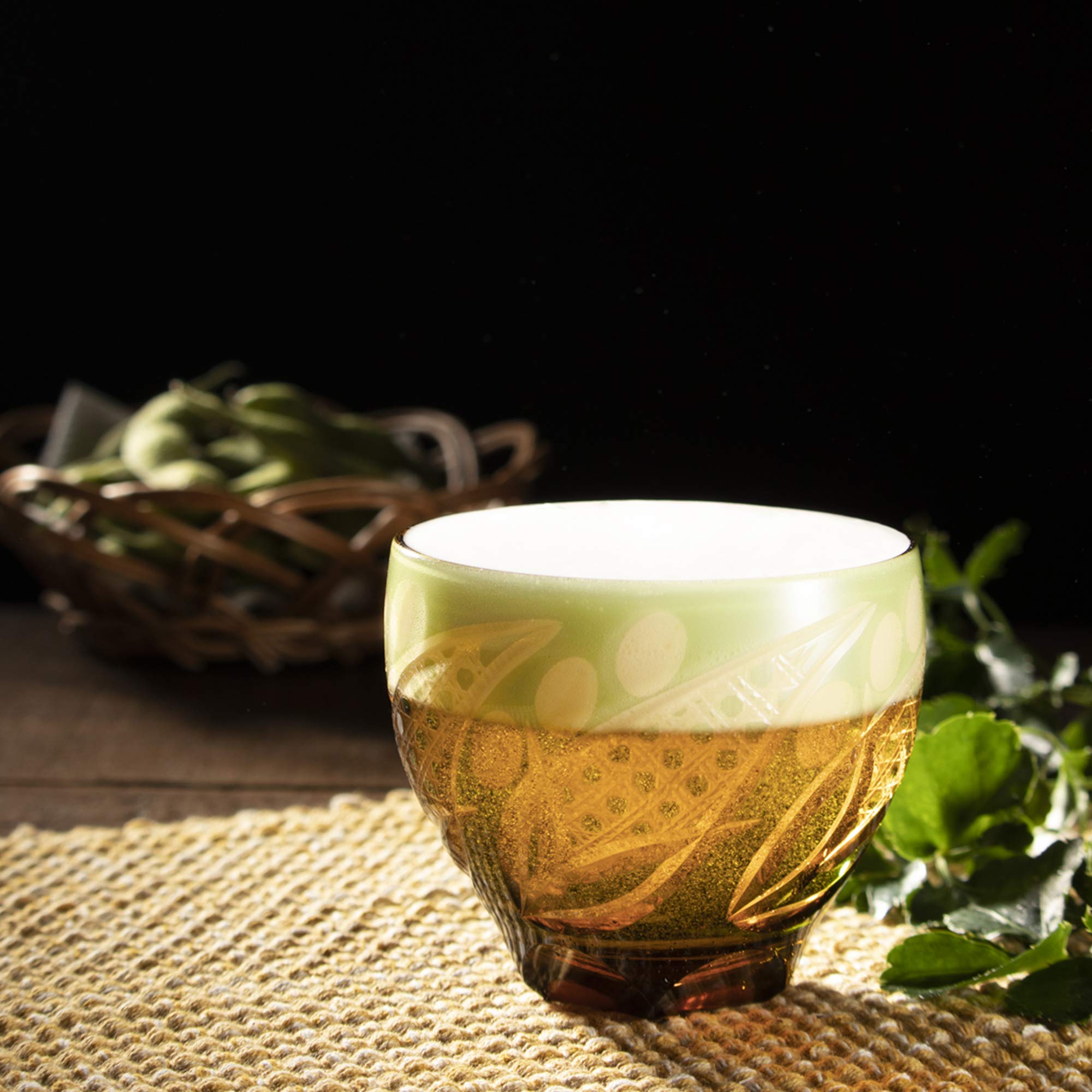 Premium Japanese Kiriko Cut Glass Tumbler - Toyo Sasaki HG200-12GR 10.1oz (310ml) Green Handcrafted Cup - Elegant Drinking Glass for Whiskey, Cocktails & Iced Tea - Perfect Gift for Home Bar & Japanese Culture Lovers