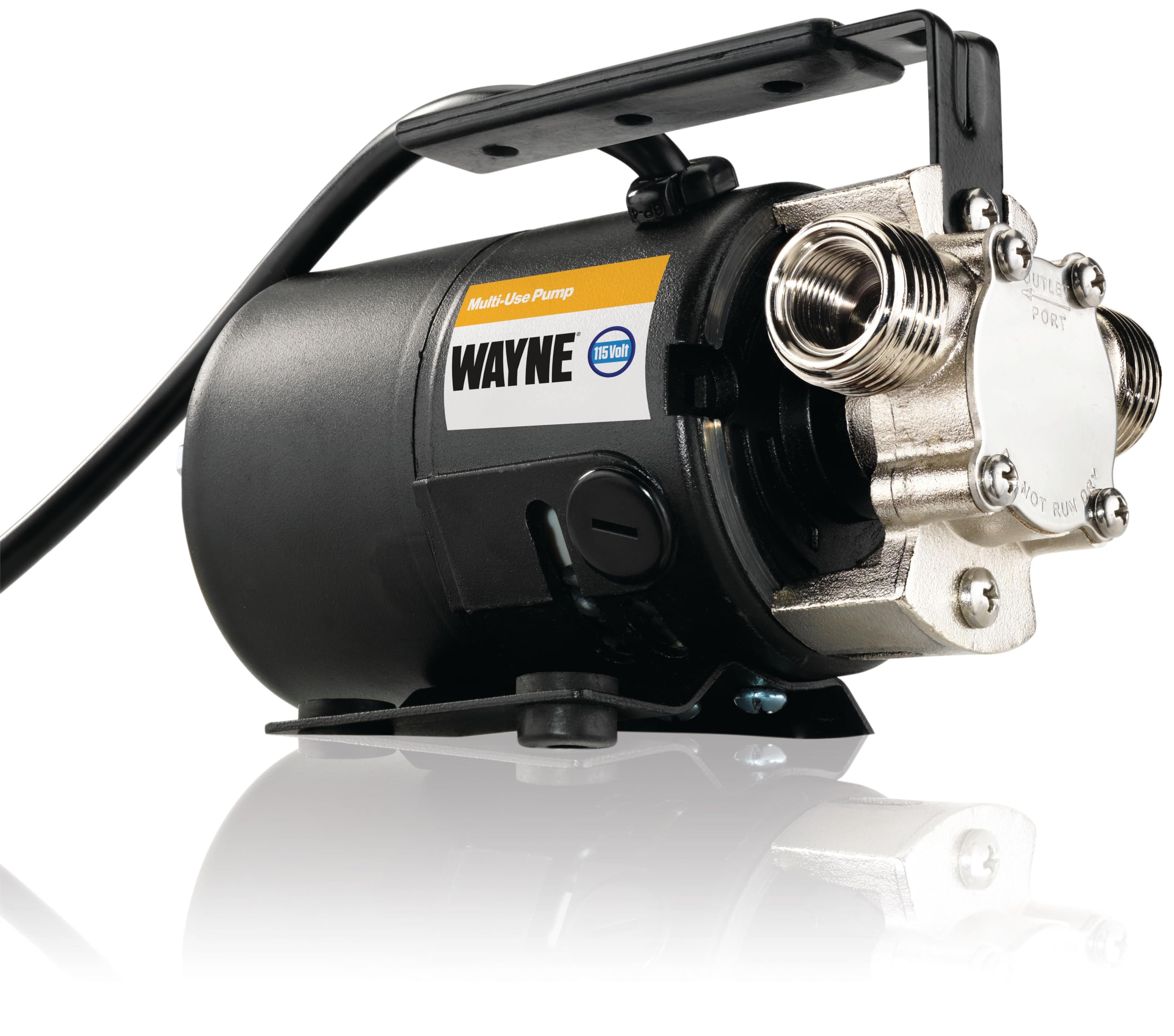WAYNE PC2 Portable Transfer Water Pump with Suction Hose & Attachments - 115V Electric Utility Pump for Home, Garden, Pool, Boat & RV Water Transfer - Black