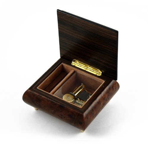 Exquisite Handmade Wooden Music Box with Sheet Music Inlay - Customizable Song Selection (Includes 'We've Only Just Begun') - Perfect for Weddings, Anniversaries & Romantic Gifts