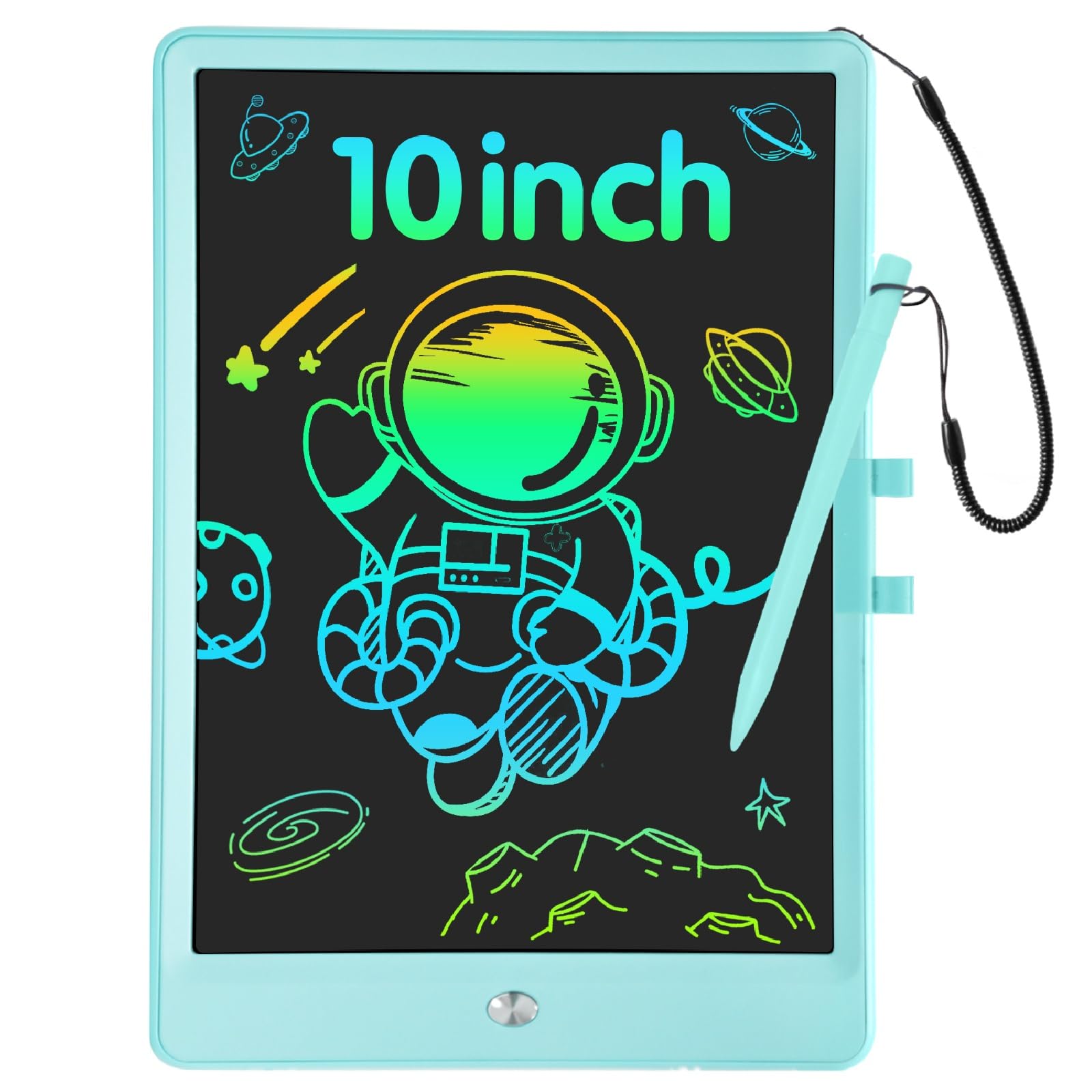 10 Inch LCD Writing Tablet for Kids - Reusable Drawing Pad with Stylus, Educational Learning Toy for Boys & Girls (Blue) - Perfect for School, Travel & Home Use