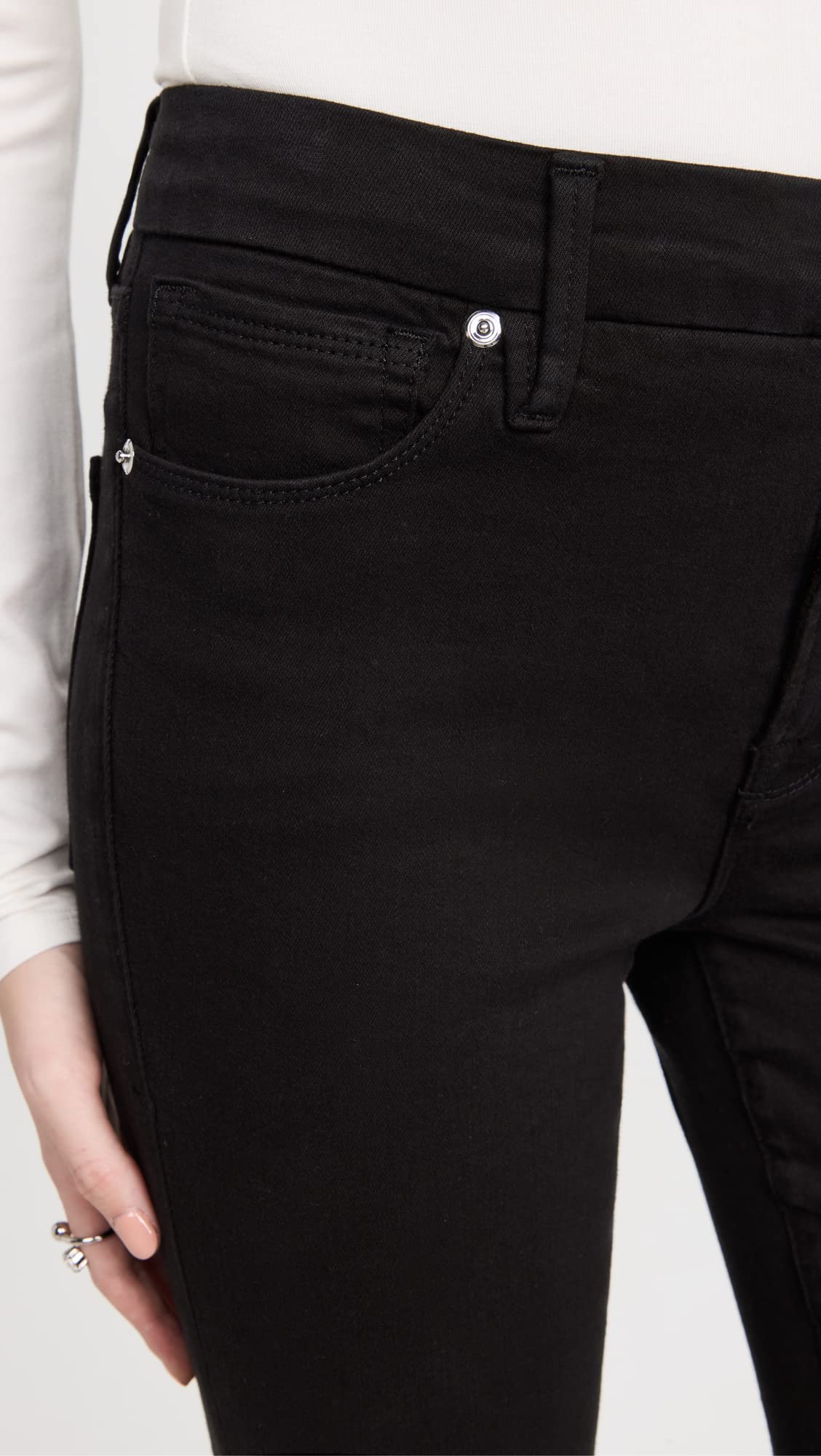 Good American Women's Good Legs Crop Jeans - High Waist Slimming Denim for Casual & Night Out | Perfect for Dates, Parties & Everyday Wear
