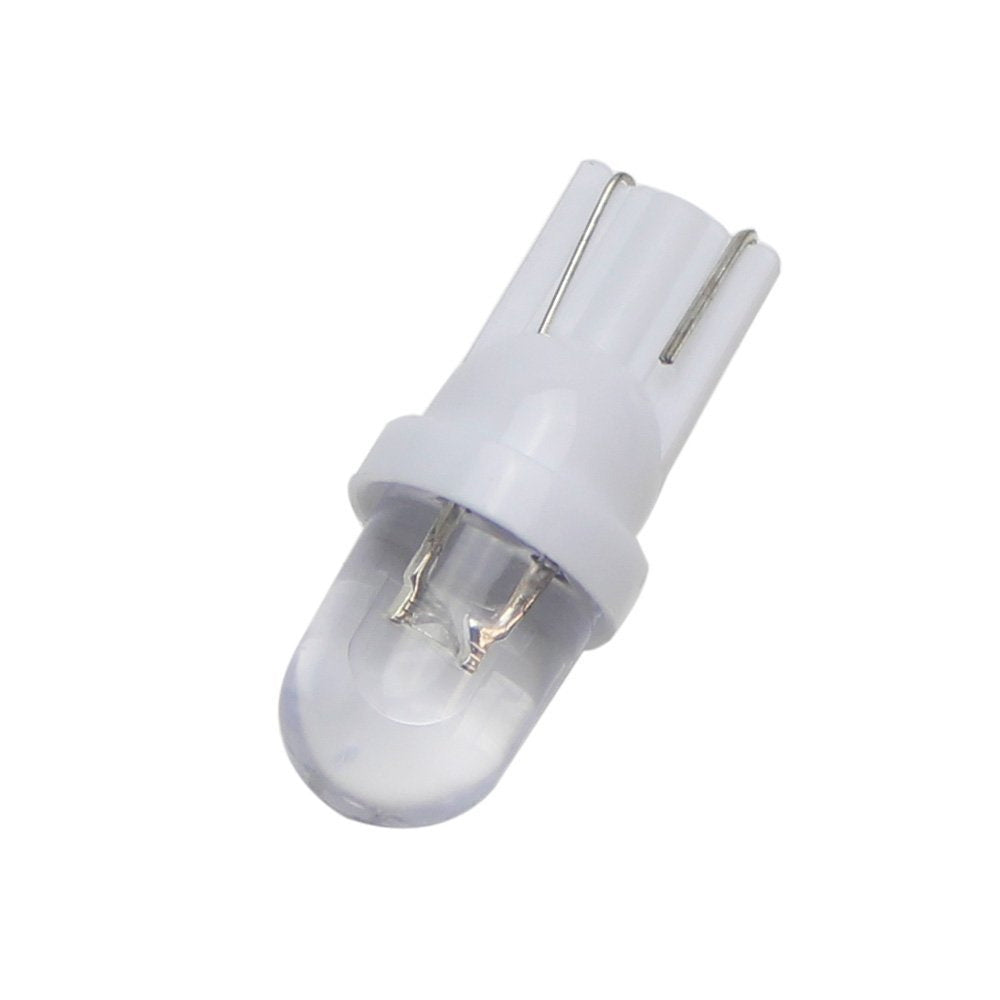10-Pack White 1 LED 168 175 194 2825 W5W T10 LED Bulbs - Super Bright Car Interior Lights for Dome, Map, Trunk & License Plate Lighting