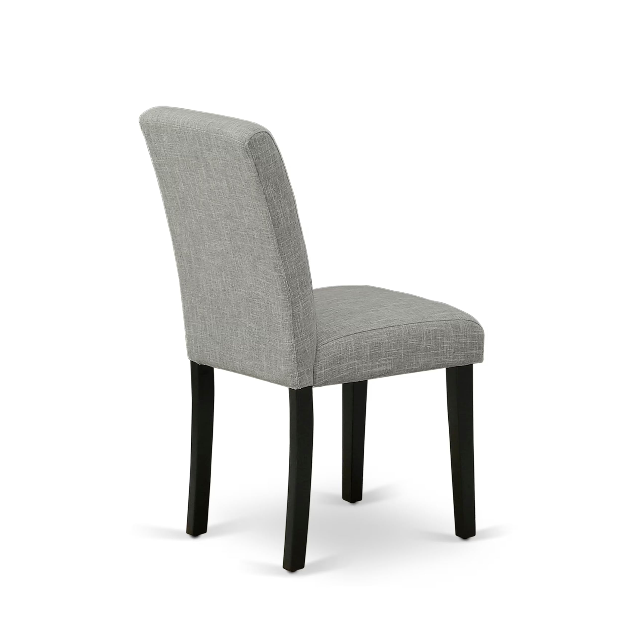 East West Furniture 5-Piece Kitchen Table Set for 4 - Rectangle Dining Table with V-Legs & 4 Shitake Linen Fabric Parson Chairs, 40x72 Inch, Multi-Color - Perfect for Small Dining Rooms, Breakfast Nooks & Cozy Family Meals