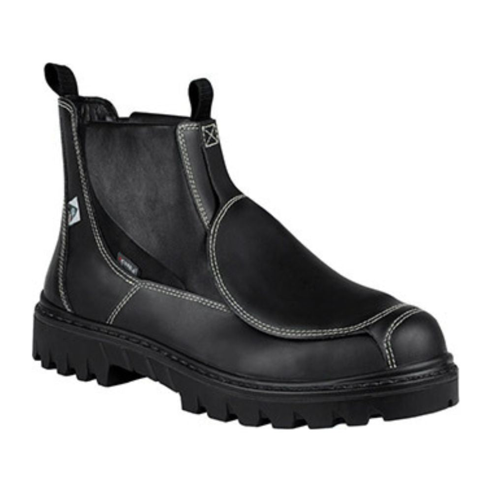 Cofra Kentville Men's Metal-Free Pull-On Composite Toe Work Boot with External MET Guard - Slip-Resistant Safety Shoes for Construction & Industrial Work