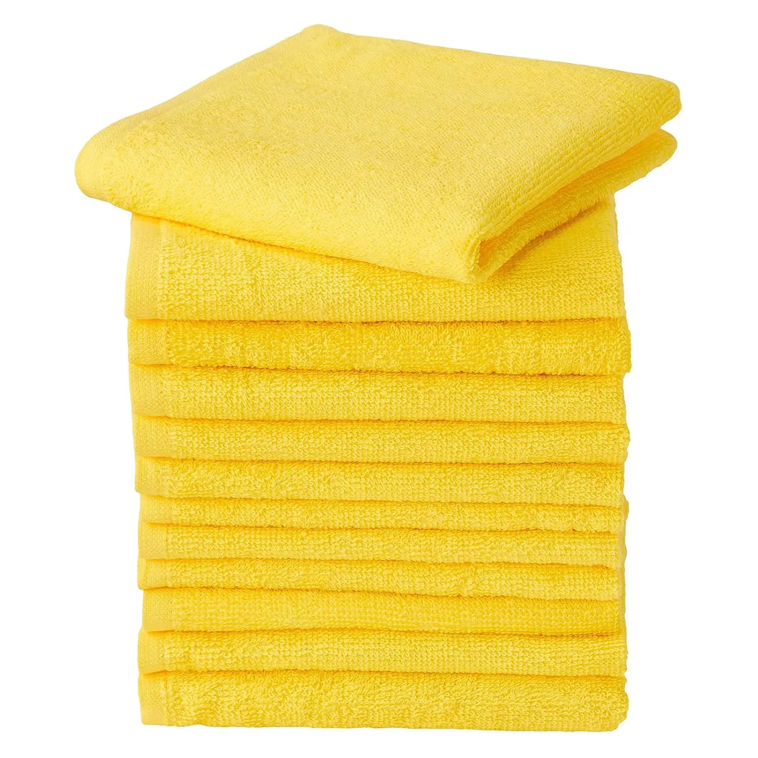 EBM Premium Cotton Threne Dye Oshibori Towel Set - 12 Pack (340x340mm) | Soft Absorbent Hand Towels for Restaurants, Spas & Travel