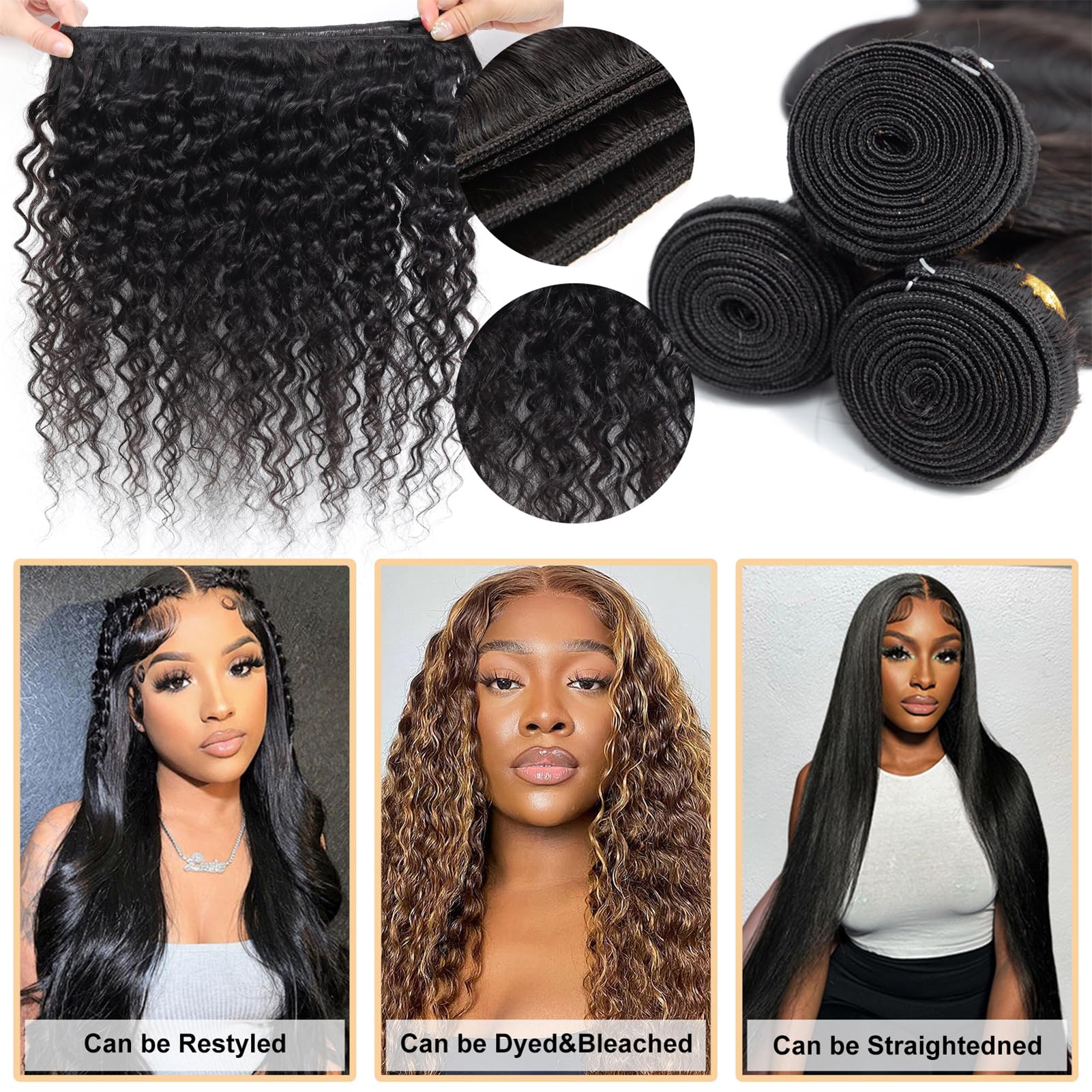 12A Brazilian Virgin Hair Pineapple Deep Wave 3 Bundles 22