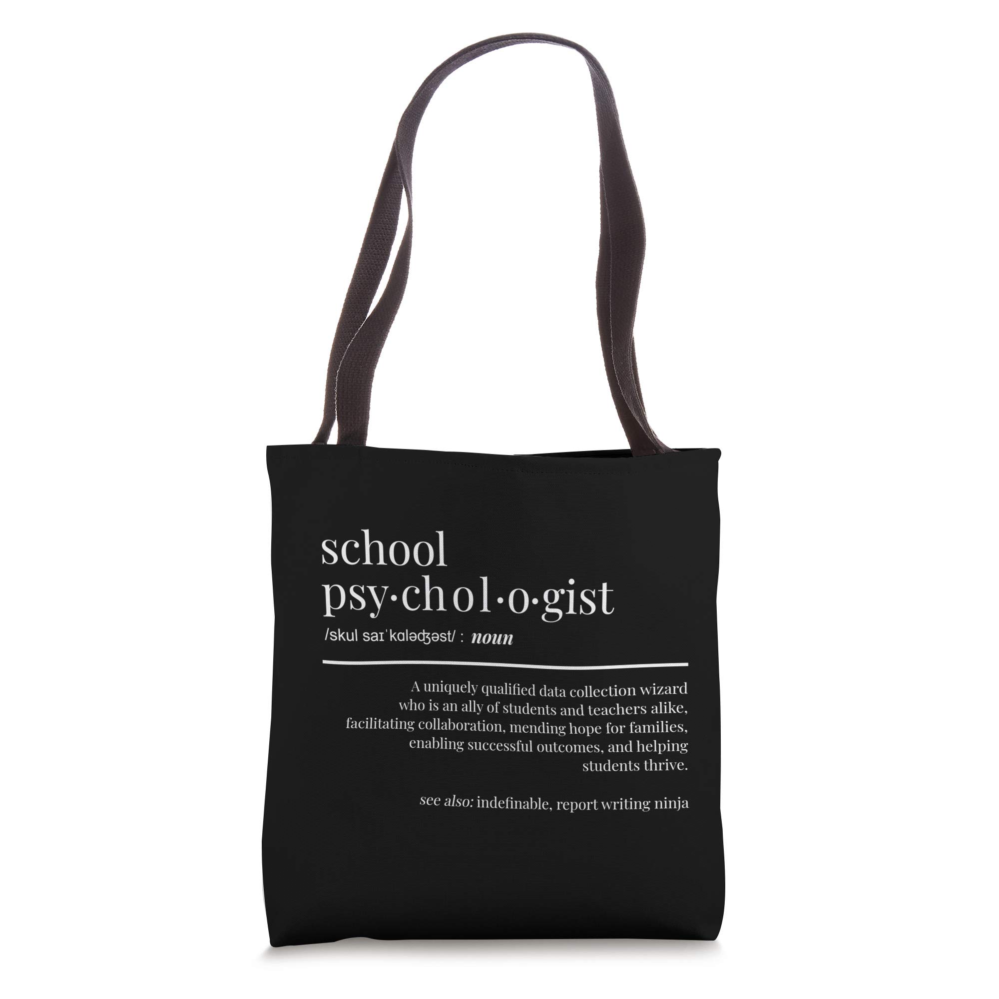 Funny School Psychologist Gifts for NCSP - Cute Tote Bag for Teachers, Counselors & Mental Health Professionals | Perfect for Work, Conferences & Everyday Use
