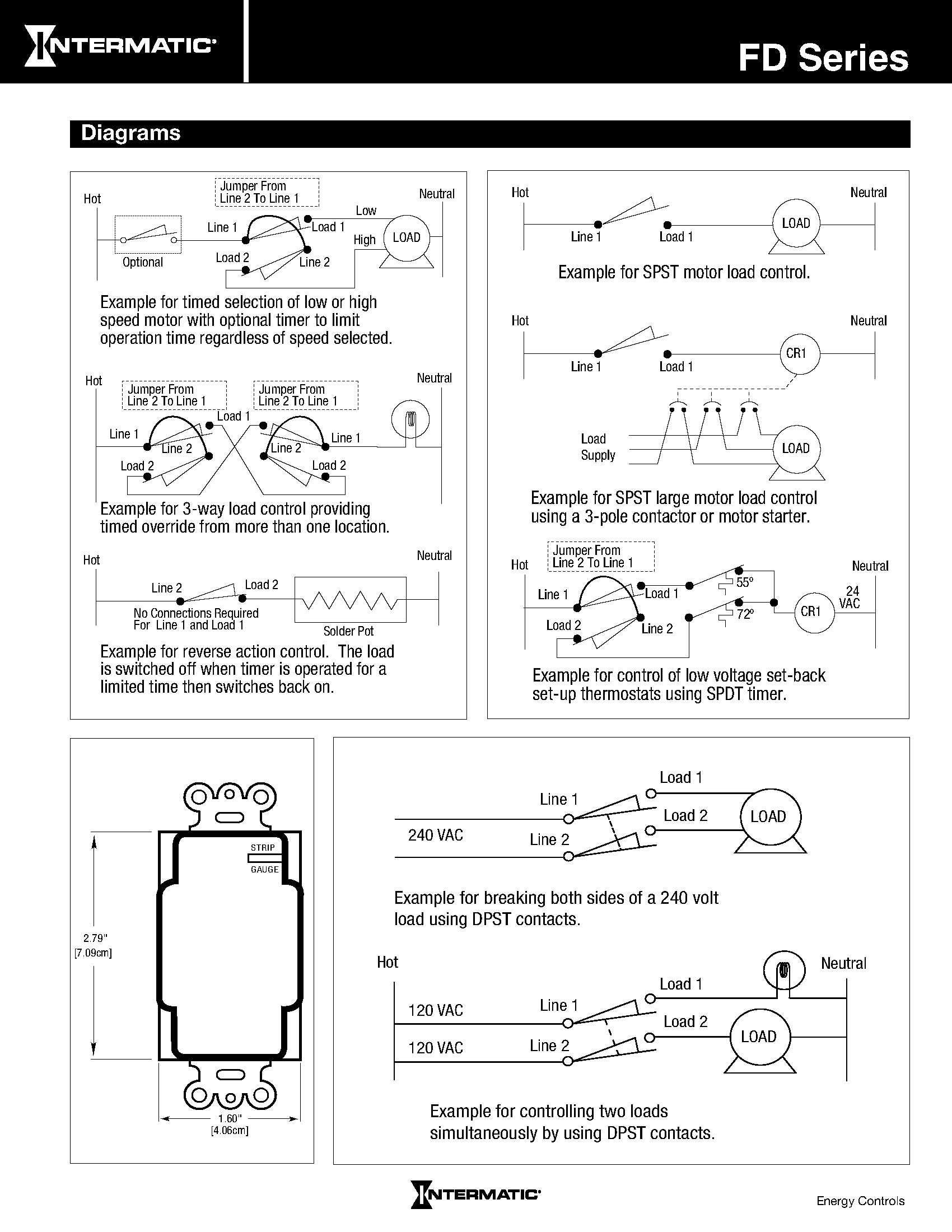 Intermatic FD32HW 2-Hour Spring-Loaded Wall Timer for Lights & Fans - White | Indoor Lighting & Appliance Control for Home, Office & Garage