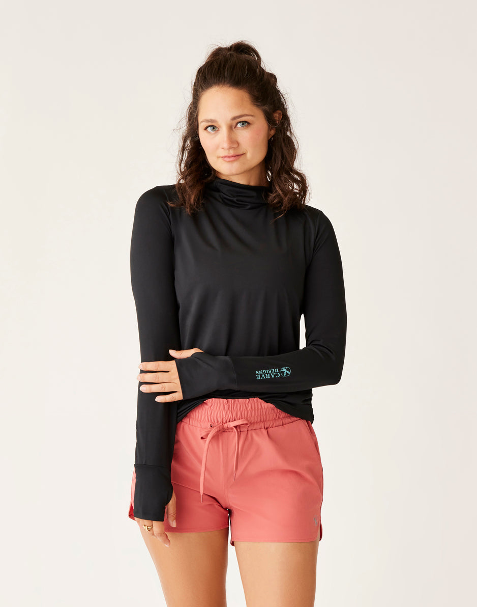 Alani UPF 50+ Sun Protection Shirt for Men & Women - Lightweight & Breathable Black Long Sleeve Rash Guard for Swimming, Surfing, Hiking & Outdoor Activities