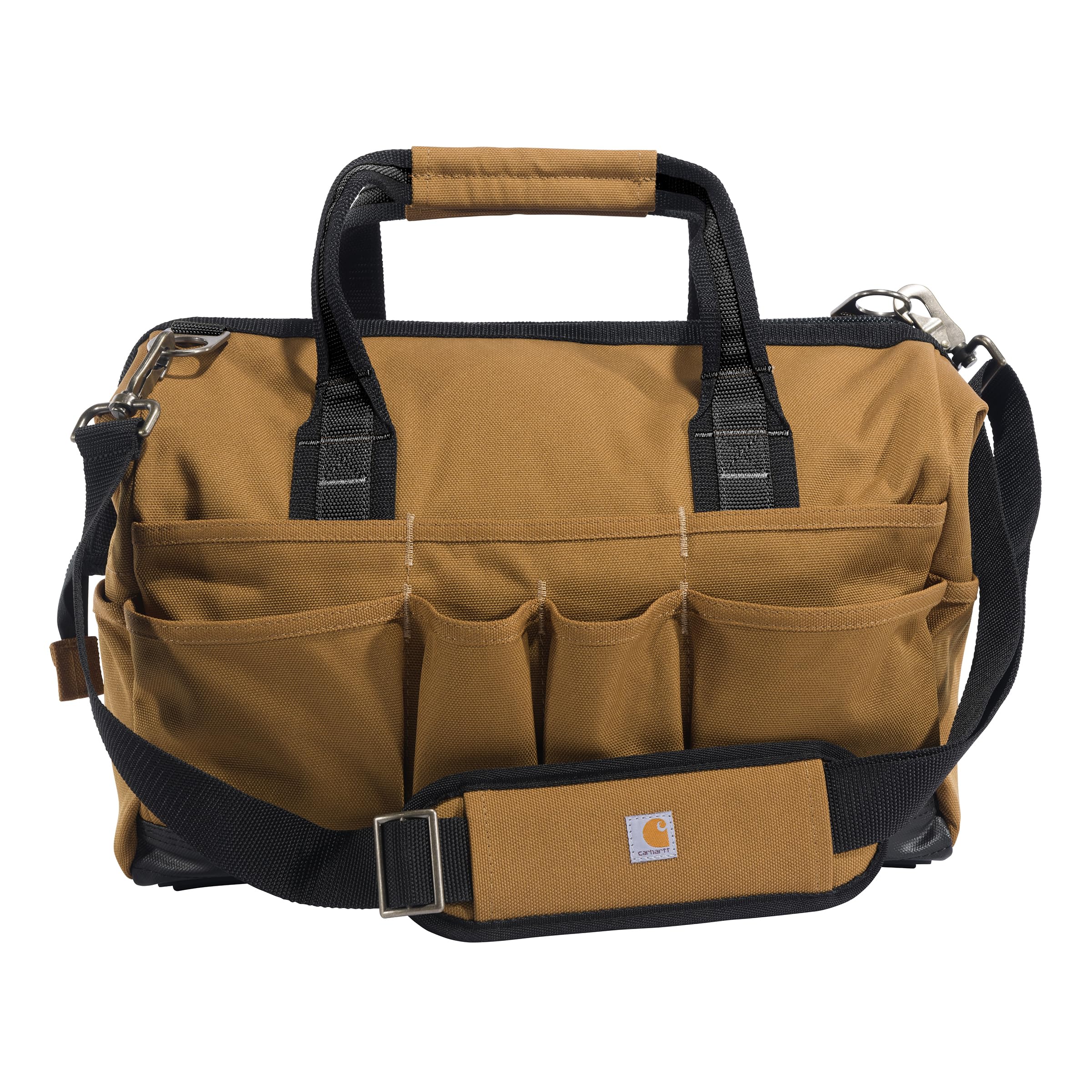 Carhartt Onsite 16-Inch 30 Pocket Heavy Duty Water-Resistant Tool Bag - Durable Construction for Professional Tools Storage - Perfect for Construction Sites, Auto Repair Shops & DIY Projects (Carhartt Brown)