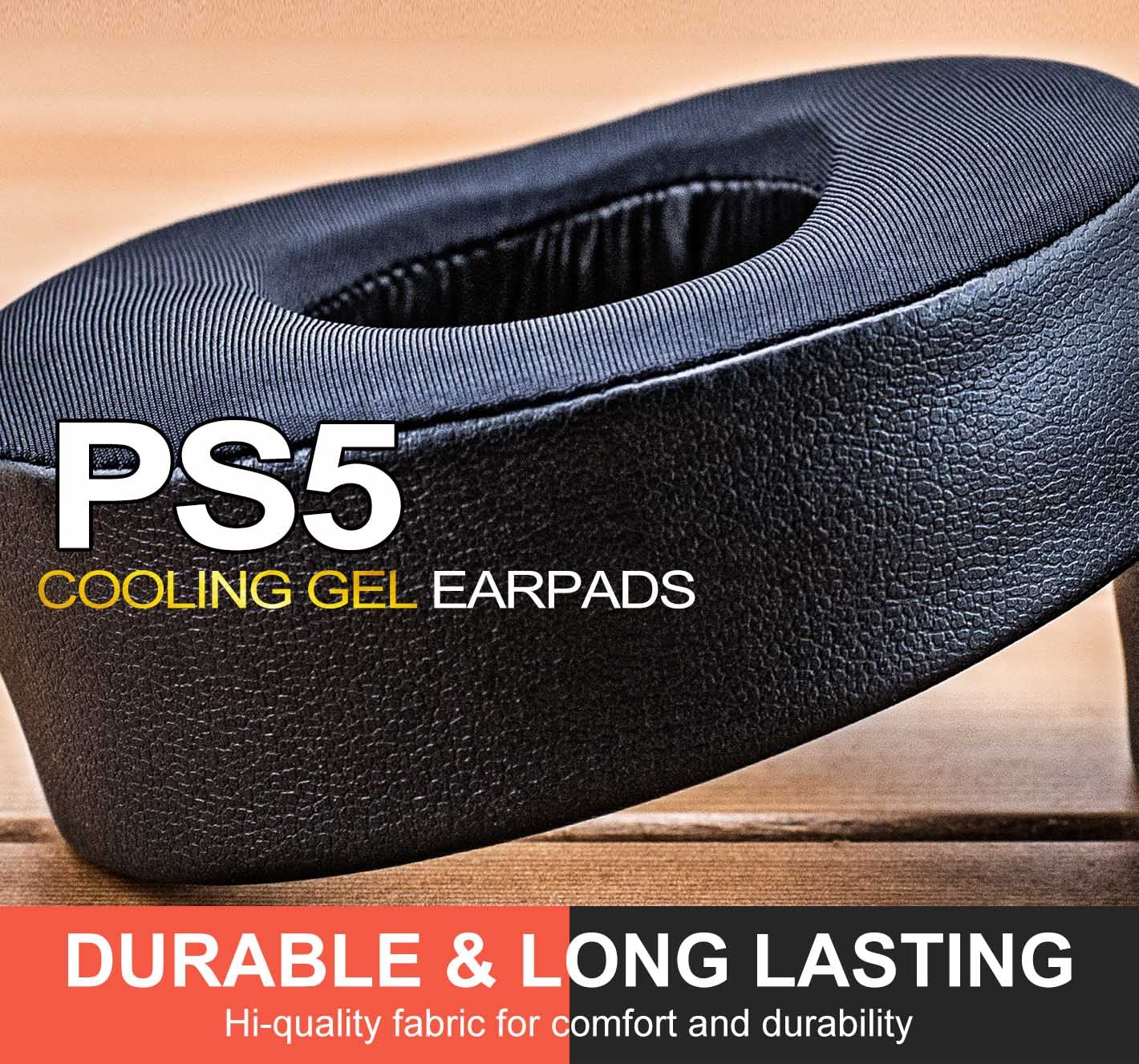 Cooling Gel Ear Cushions for PS5 Playstation 5 Pulse 3D Headset - Hybrid Cooling Fabric for Enhanced Comfort - Perfect for Long Gaming Sessions & VR Play