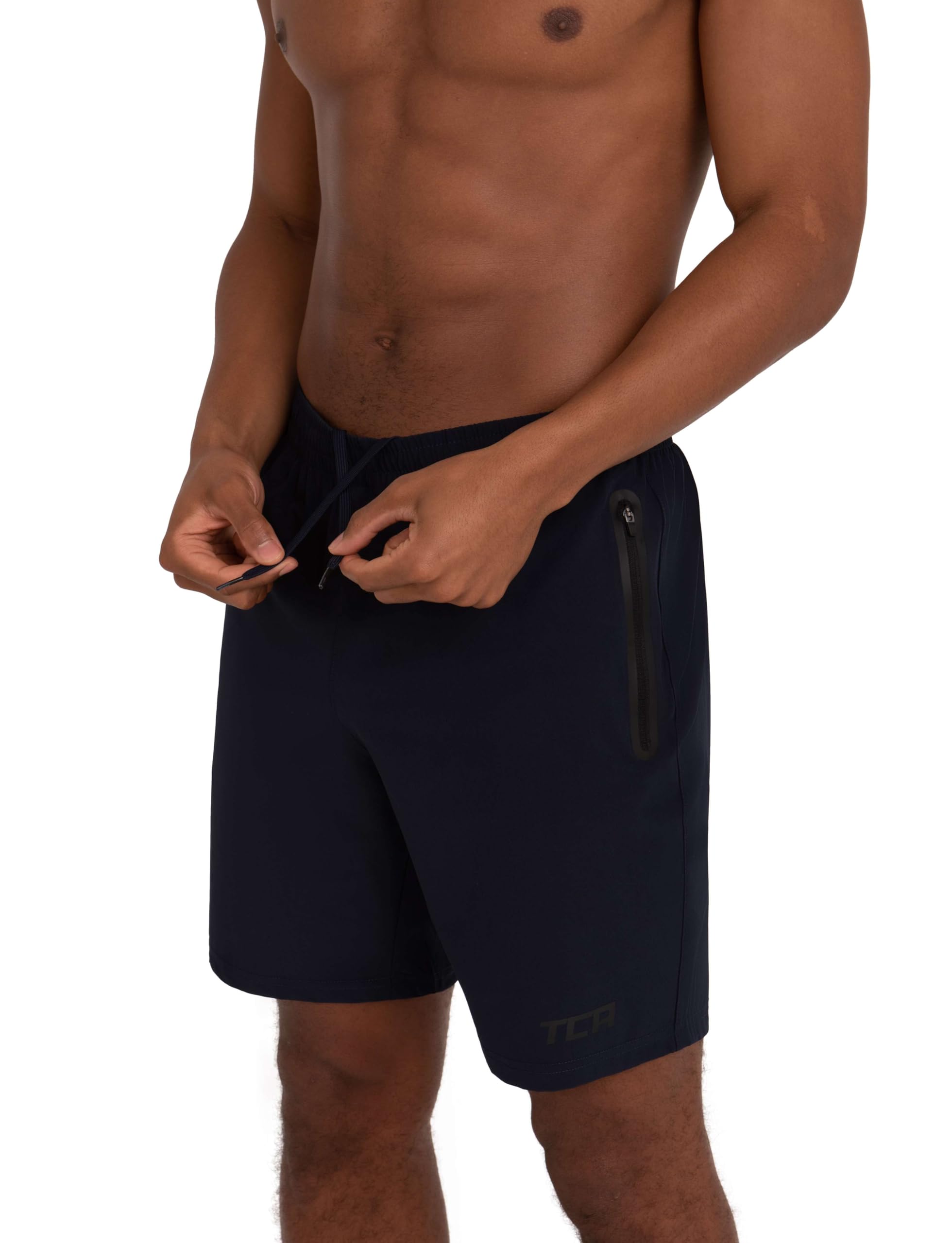 TCA Elite Tech Men's Gym Athletic Workout Running Shorts with Zipper Pockets - Lightweight Breathable Training Shorts for Running, Basketball & Gym Workouts