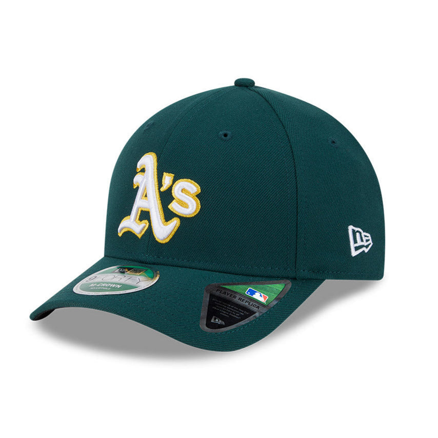 New Era 9Forty M Crown Oakland Athletics Snapback Baseball Cap - Adjustable Green Hat for Men & Women | Perfect for Baseball Games, Streetwear & Casual Outfits