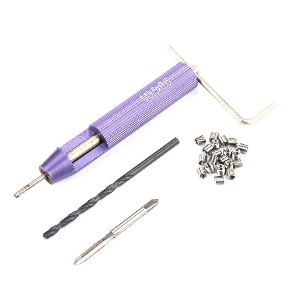 M3.50.6 Screw Thread Repair Tool Kit - Stainless Steel Helicoil Insert Installation Set (20-Piece) - Perfect for Automotive, Machinery & DIY Home Repairs