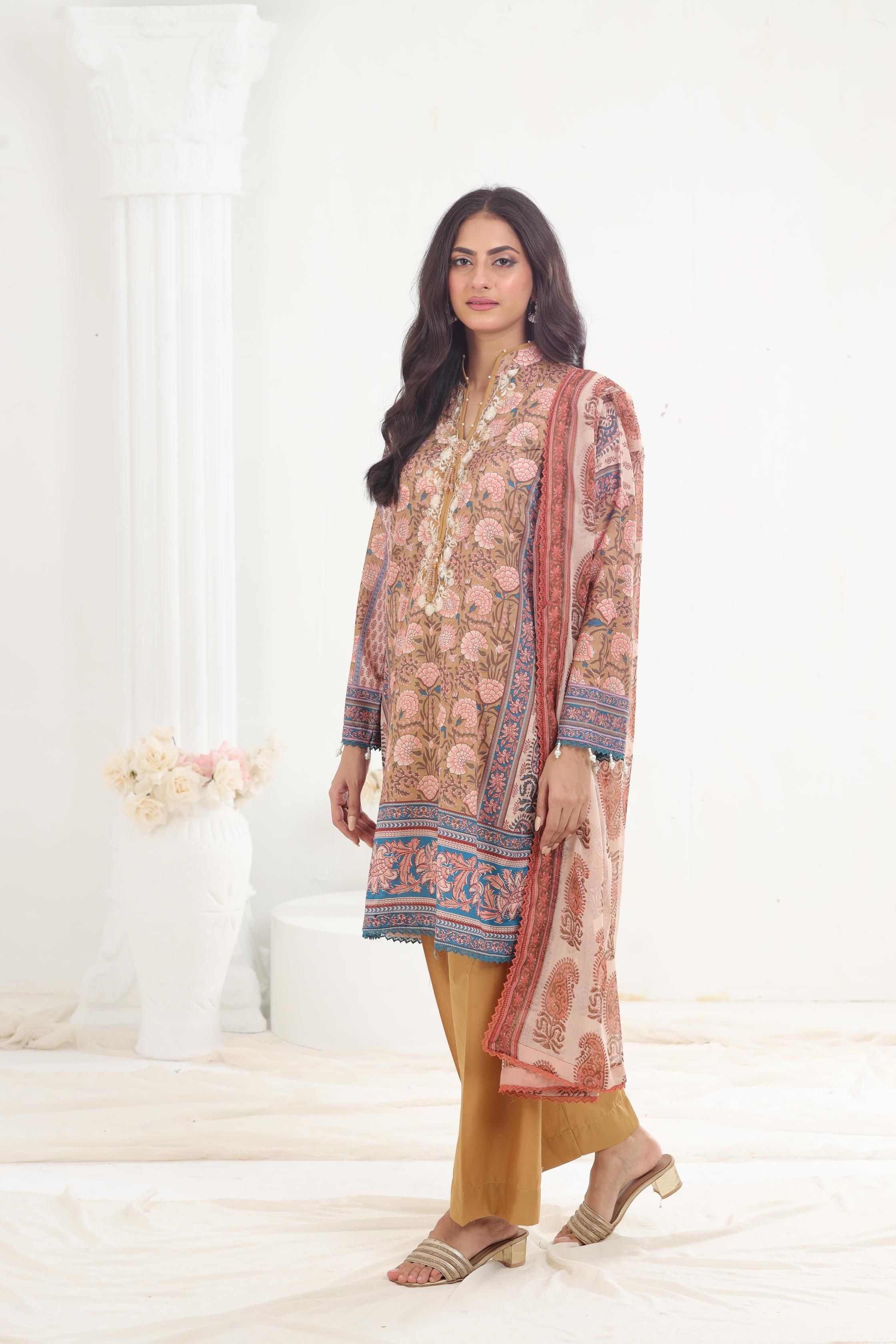 Sana Safinaz Mahay Stitched Designer Dress 24B - Elegant Pakistani Formal Wear for Weddings & Special Occasions