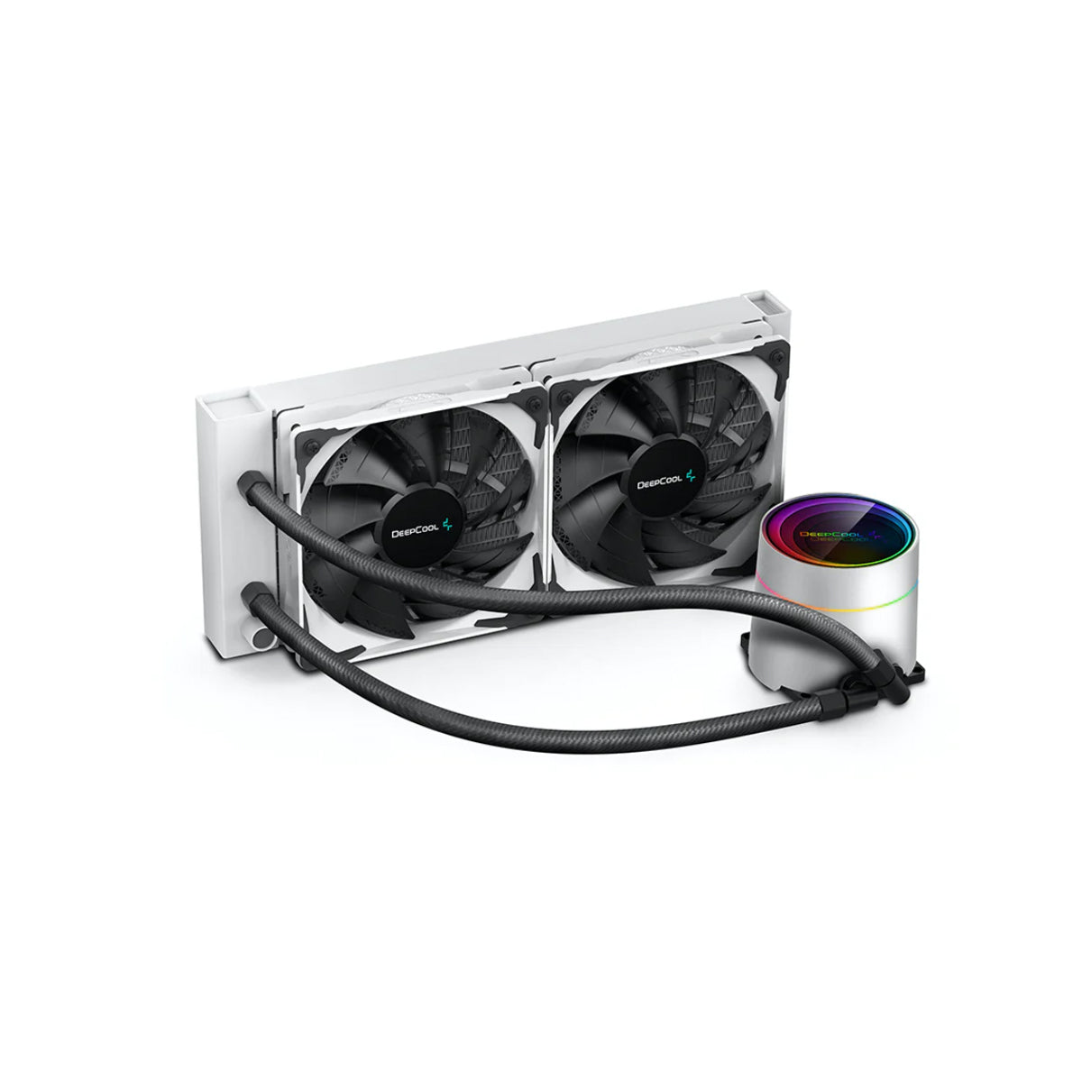 Deepcool Castle 240EX White All-in-One Liquid CPU Cooler - High Performance RGB AIO Water Cooling System for PC Gaming & Overclocking - Perfect for Gaming Rigs, Workstations, and High-End PC Builds