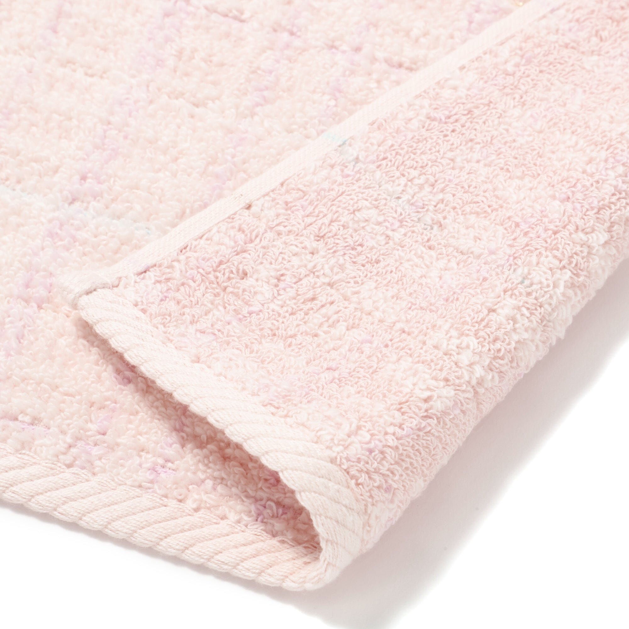 Antibacterial & Deodorizing Tweed Pattern Face Towel - Soft Pink for Skincare, Gym & Travel | Quick-Dry & Hypoallergenic