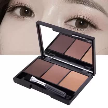 Best 3-in-1 Eyebrow Palette for Perfect Brows - Waterproof & Long Lasting - Pack of 1 - Ideal for Makeup Artists & Daily Use