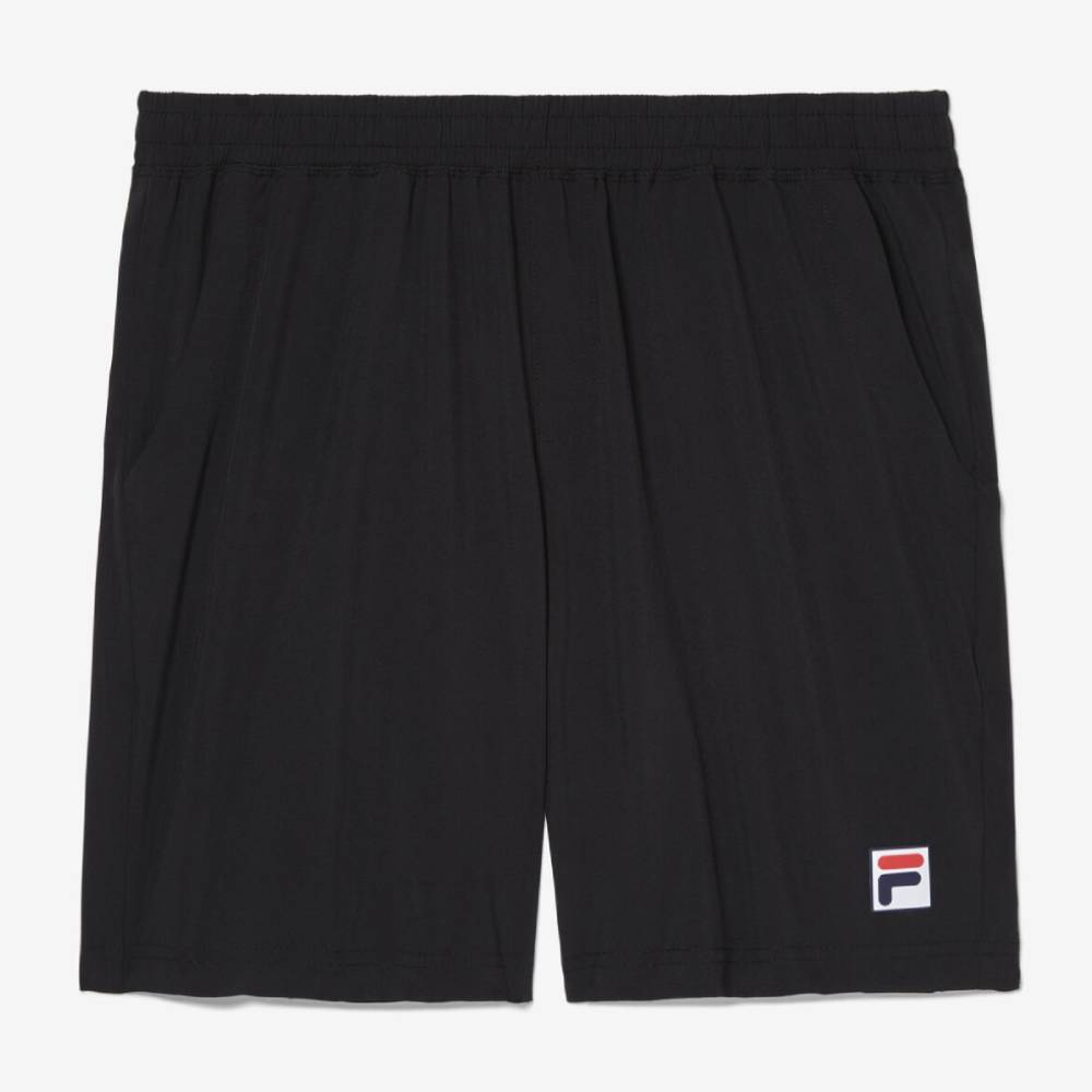 Fila Men's Essential 7 Inch Athletic Shorts - Black | Comfortable Workout & Running Shorts for Men | Perfect for Gym, Jogging & Casual Wear