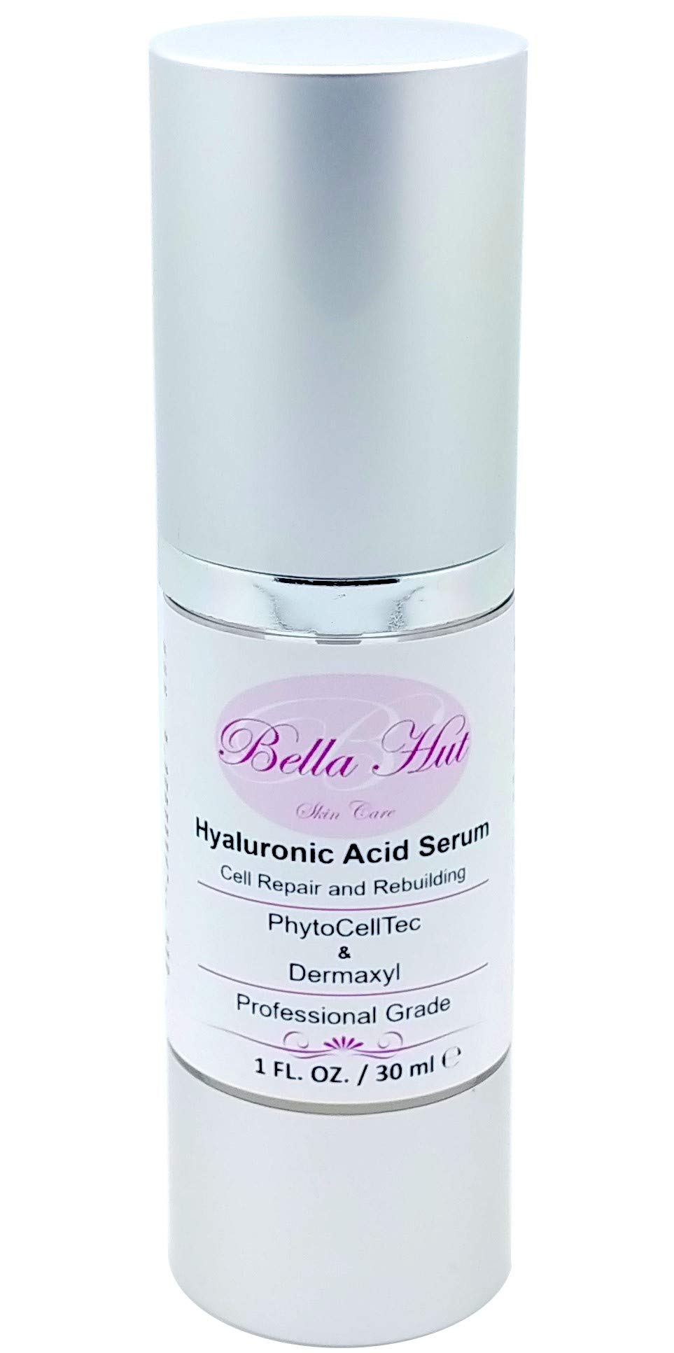 Bellahut 100% Pure Hyaluronic Acid Serum with PHYTO.CELLTEC & DER-MAX-YL | Anti-Aging Face Serum for Wrinkles, Dry Skin & Collagen Boost | 1oz, 4oz, 16oz, 32oz, 128oz Sizes | Made in USA | Perfect for Daily Skincare Routine & Nighttime Hydration