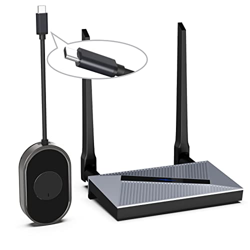 4K Wireless HDMI Transmitter and Receiver Kit - 30Hz 2.4G/5GHz Dual Band Video Streaming for Laptop, Phone to TV/Projector - Perfect for Home Theater, Gaming & Office Presentations (Grey)