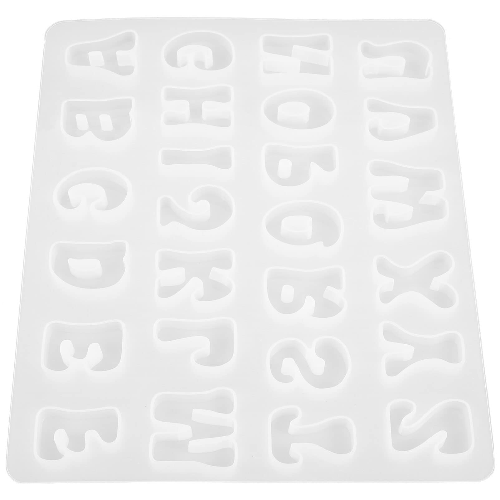 Alphabet Letter Stencil Silicone Mold Set for Cake, Fondant, Chocolate, Candy & Cookie Decorating - DIY Baking Tools for Birthday, Wedding & Party Desserts