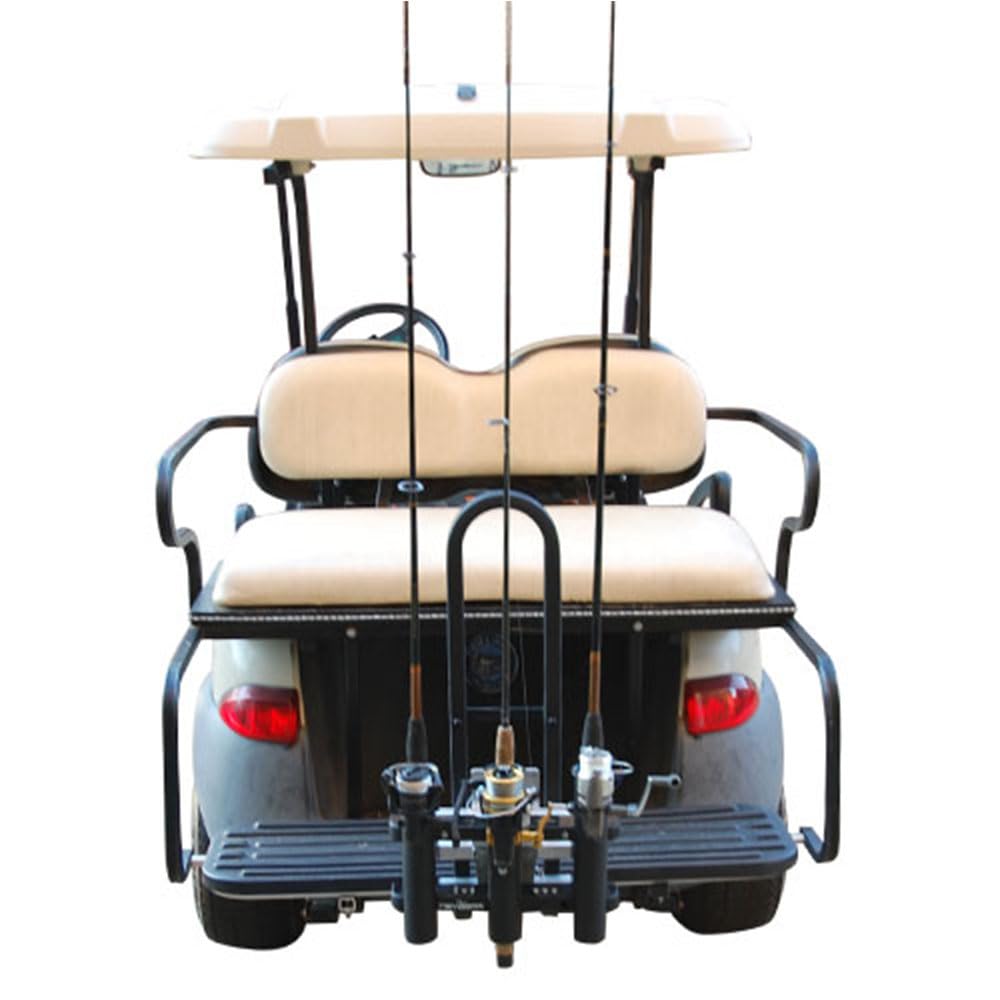 Golf Cart Fishing Rod Holder - Universal Fit for Rear Safety Grab Bars | Secure & Convenient Fishing Accessory for Golf Carts | Perfect for Anglers & Outdoor Enthusiasts