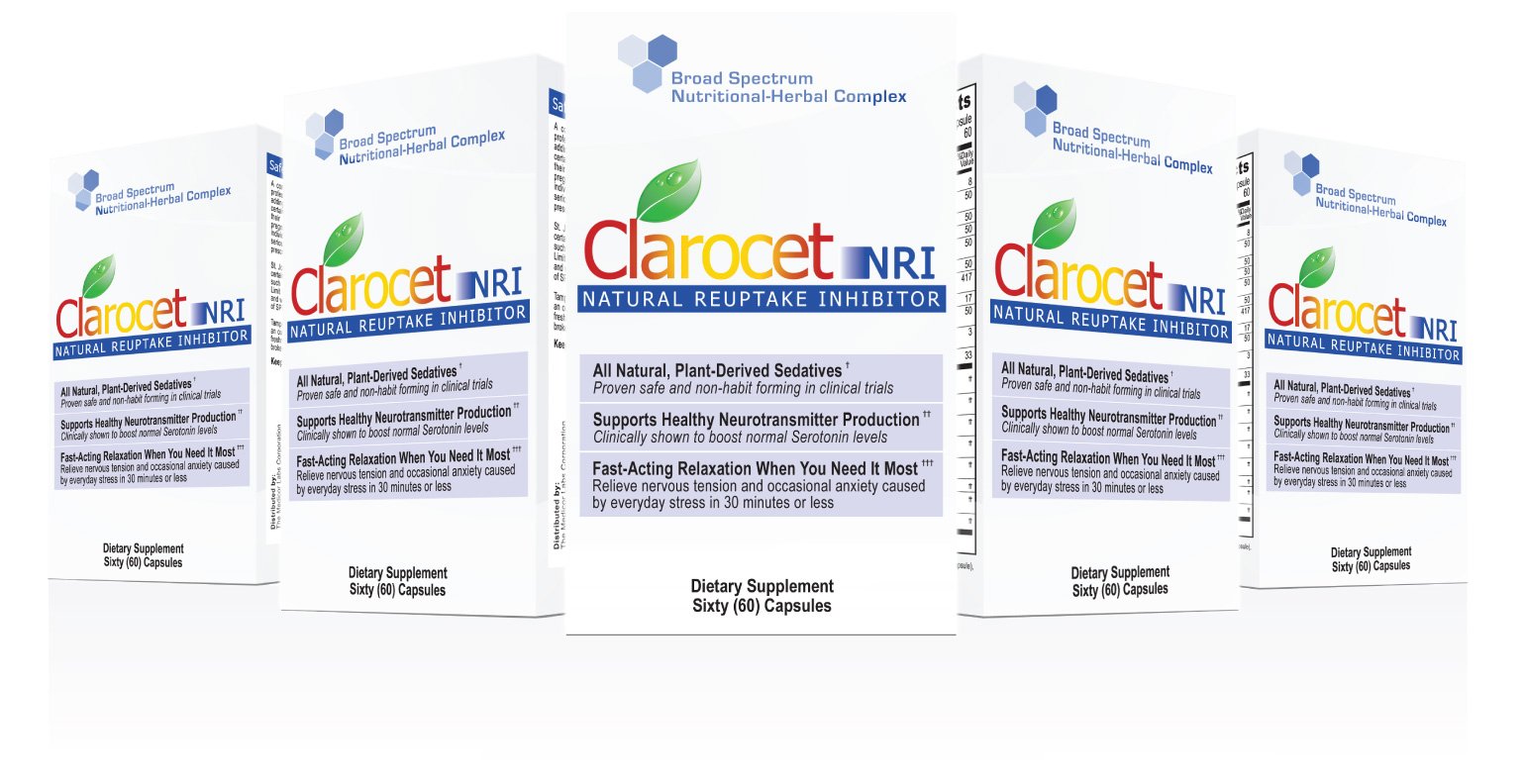 Clarocet NRI Natural Stress Relief Supplement - 6 Month Supply (6 Bottles) for Anxiety & Mood Support | Perfect for Daily Stress Management & Emotional Balance