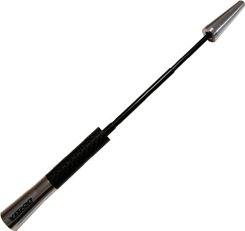 Saturn Sky Astra Silver Aluminum & Real Black Carbon Fiber Retractable 4.5-8 Inch Car Radio Antenna - Perfect for Car Enthusiasts & Auto Upgrades