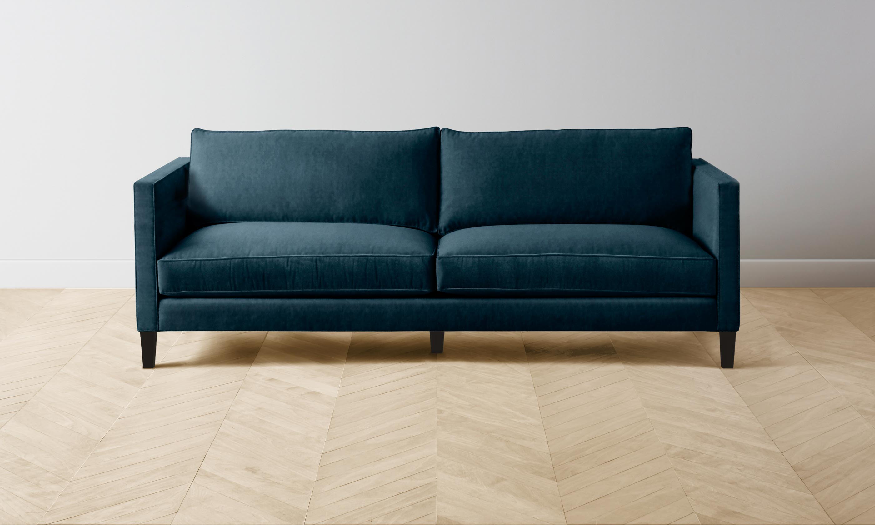 Premium Crosby Sofa - Luxe Performance Velvet in Lagoon Blue | Modern Living Room Centerpiece for Cozy Home & Stylish Entertaining
