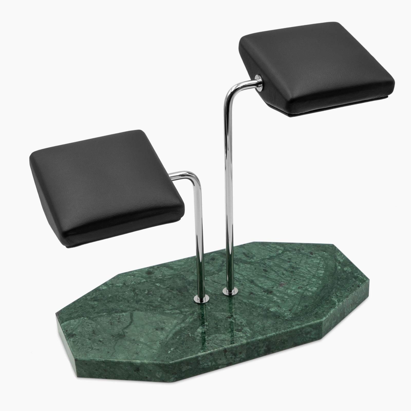 LYS&LYX Handcrafted Watch Stand - Premium Watch Display Holder for Luxury Watches (2-Pack, Green/Silver/Black) - Perfect for Jewelry Store, Home Decor & Watch Collection Organization