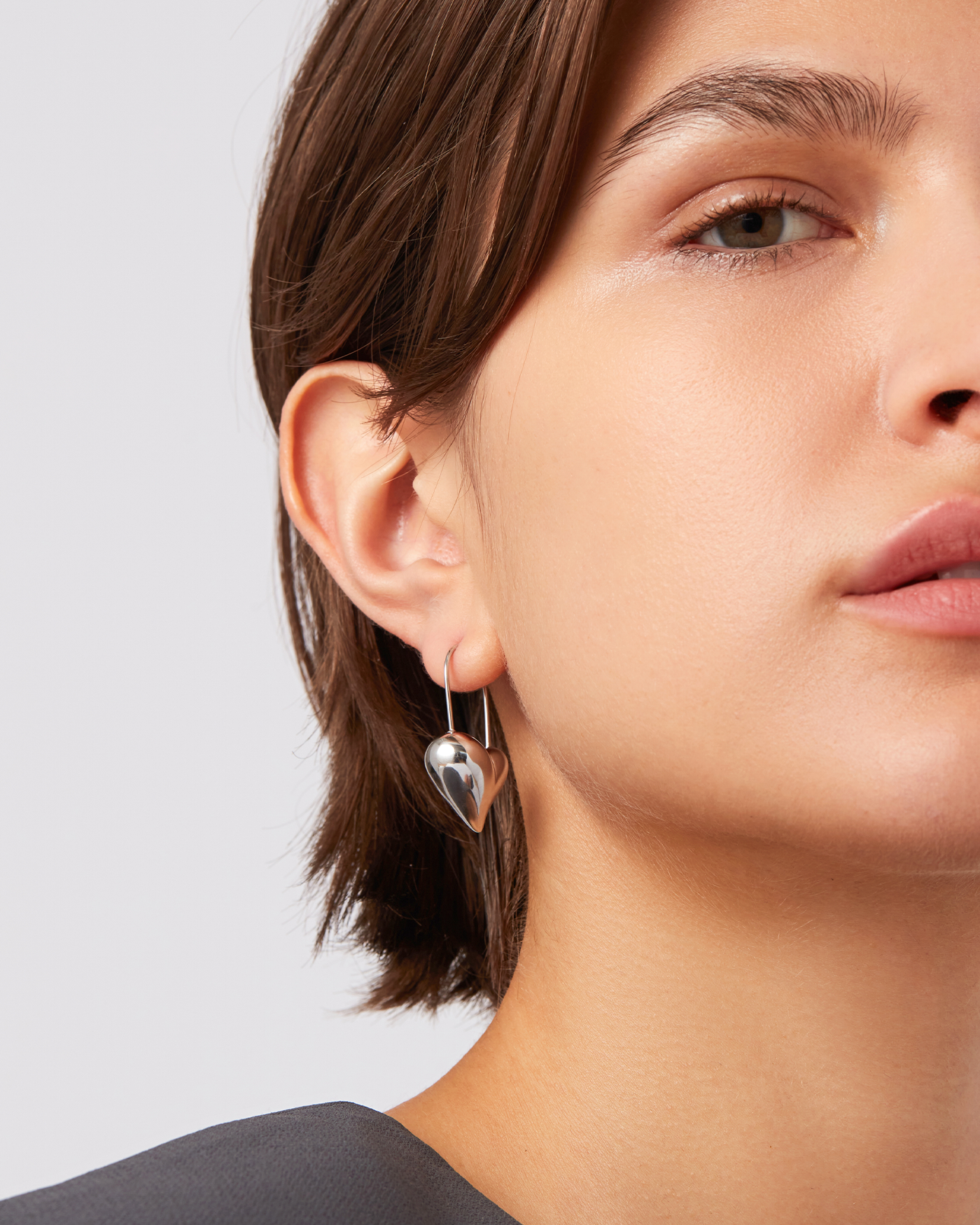 Celeste Heart Earrings for Women - Elegant Sterling Silver Dangle Earrings - Perfect Gift for Valentine's Day, Anniversary & Date Night - Romantic Jewelry for Her