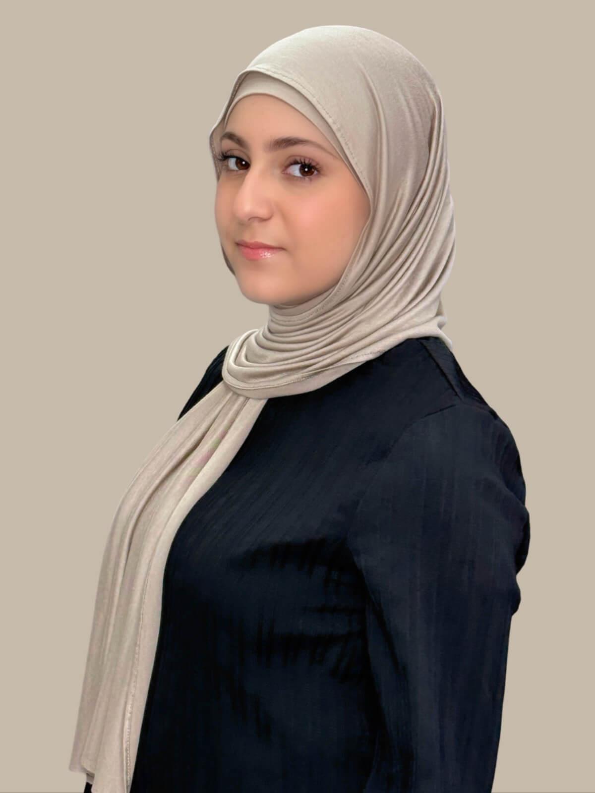 Premium Jersey Hijab for Women - Soft & Breathable Vanilla Scarf - Perfect for Daily Wear, Work, and Special Occasions