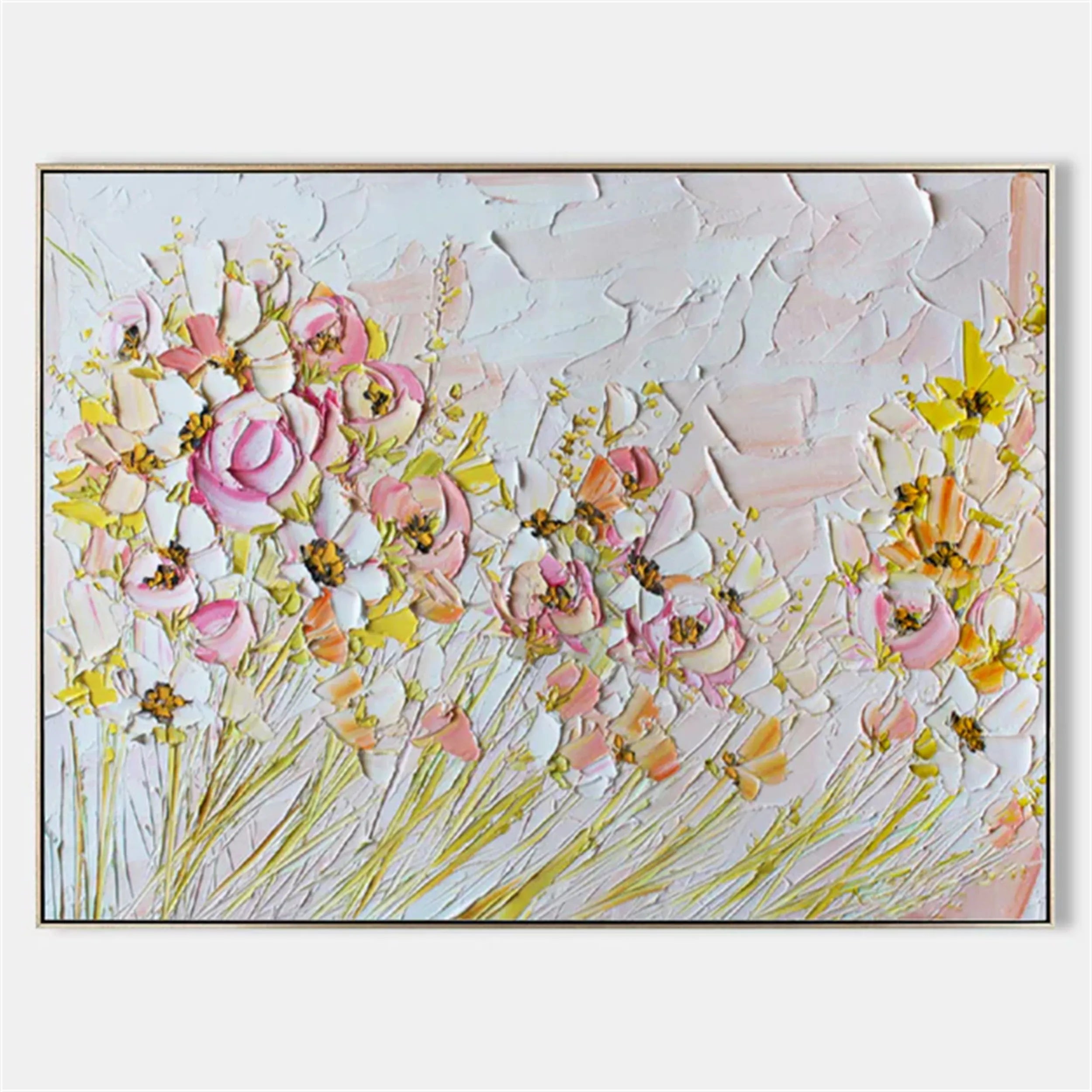 Flower and Tree Painting #FT047 - Handmade Canvas Art for Home Decor, Office Wall Art, and Gift Ideas