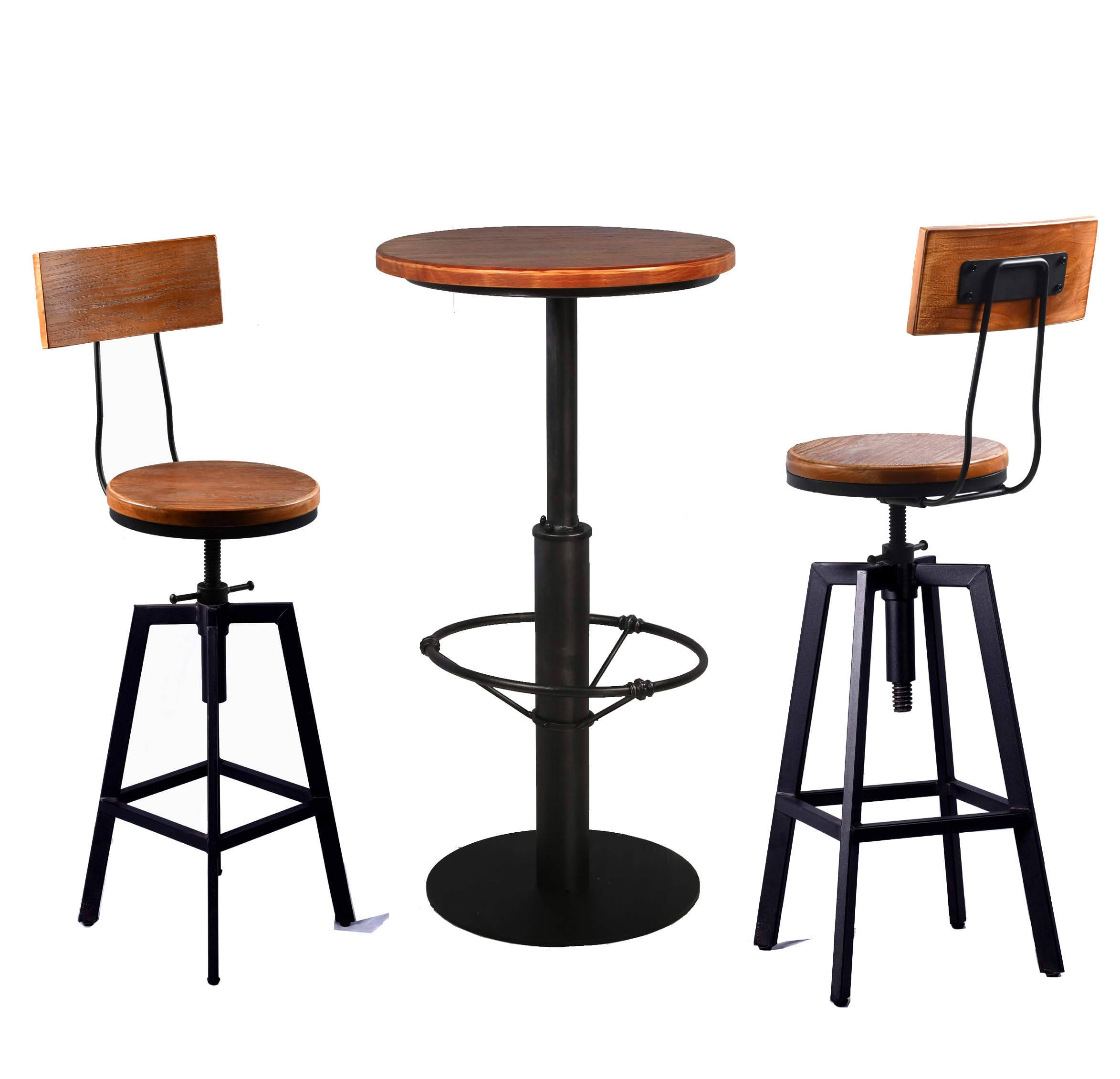 Industrial 3-Piece Bar Table Set - 42