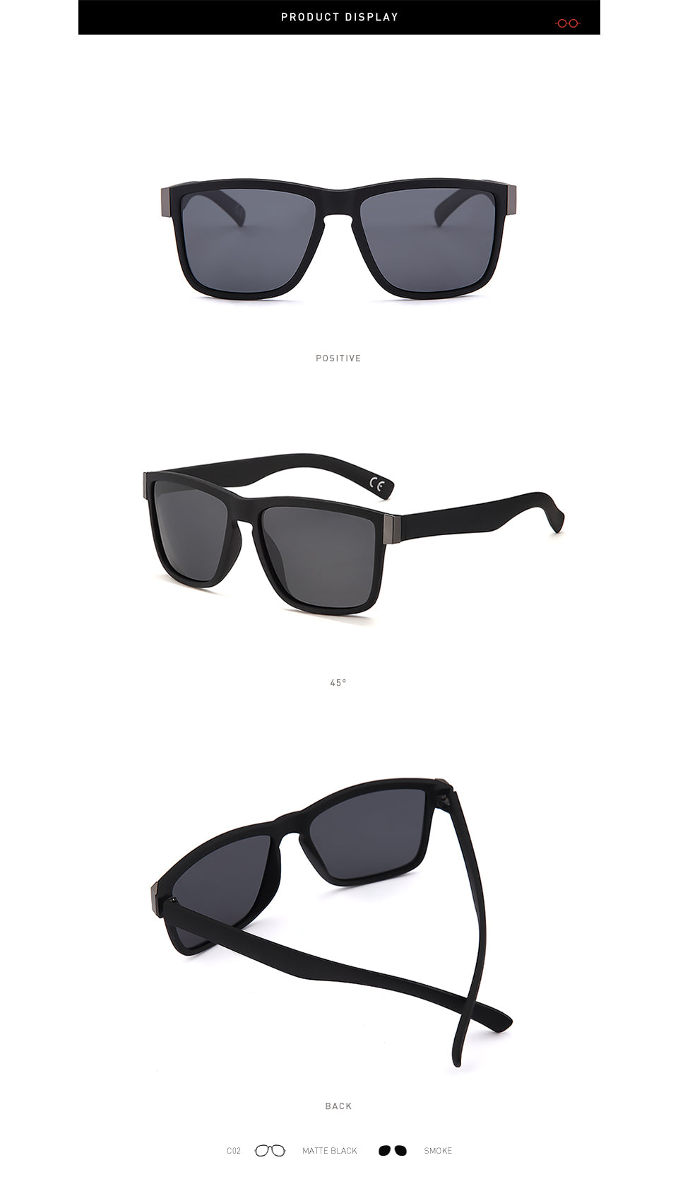 20/20 Men's Classic Polarized Driving Sunglasses - UV Protection, Anti-Glare, Lightweight Frame (Black, Model PL278) - Perfect for Road Trips, Commuting & Outdoor Activities