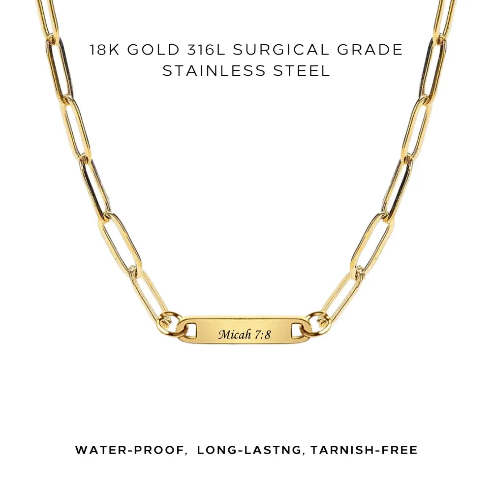 Personalized Engraved Paperclip Necklace - Custom Name Jewelry Gift for Women - Perfect for Birthdays, Anniversaries & Everyday Wear