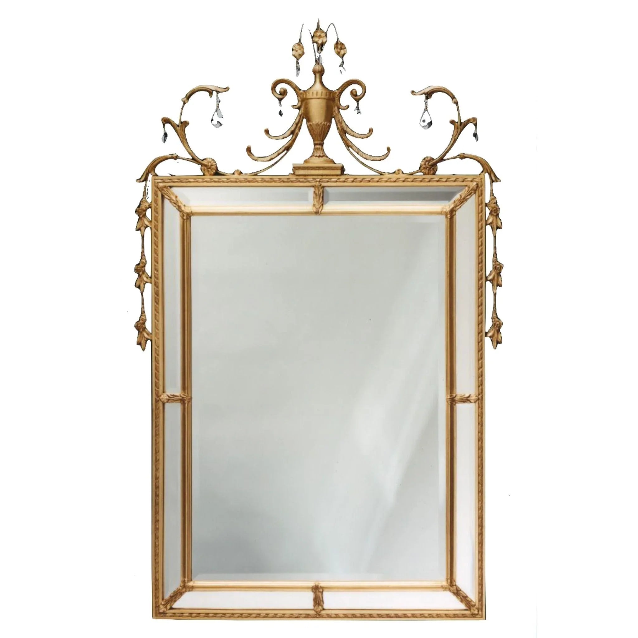 Adam Wall Mirror with Swarovski Crystals - Elegant Decorative Mirror for Living Room, Bedroom & Entryway - Sparkling Home Decor & Luxury Gift Idea
