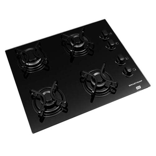 Brastemp 4-Burner Cooktop with Stainless Steel Grates & Auto Ignition - BDD61AE BIVOLT - Perfect for Modern Kitchens & Home Cooking