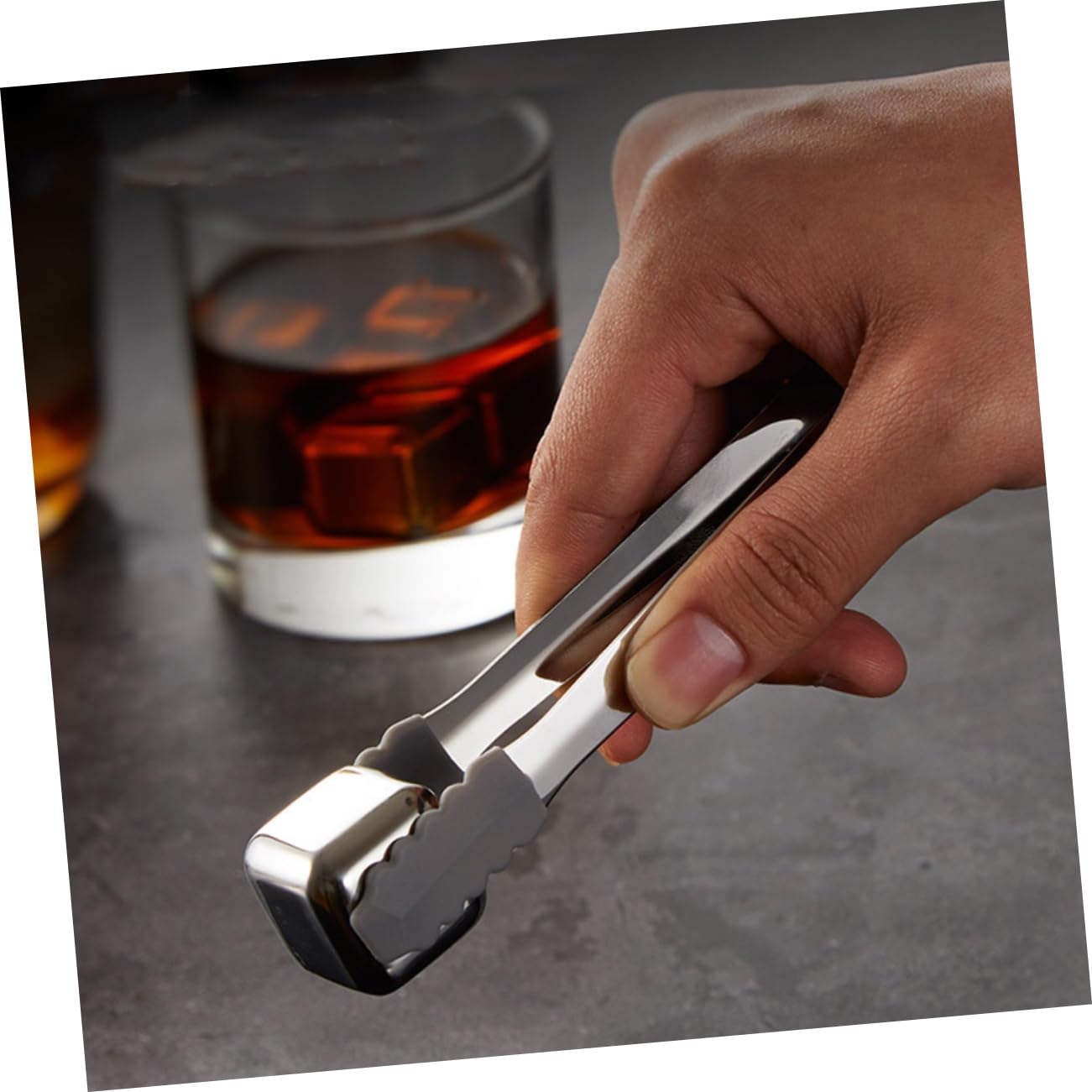 2pcs Silicone Sugar Cube Tongs - Non-Slip Mini Ice Clamps for Tea Parties & Cocktails