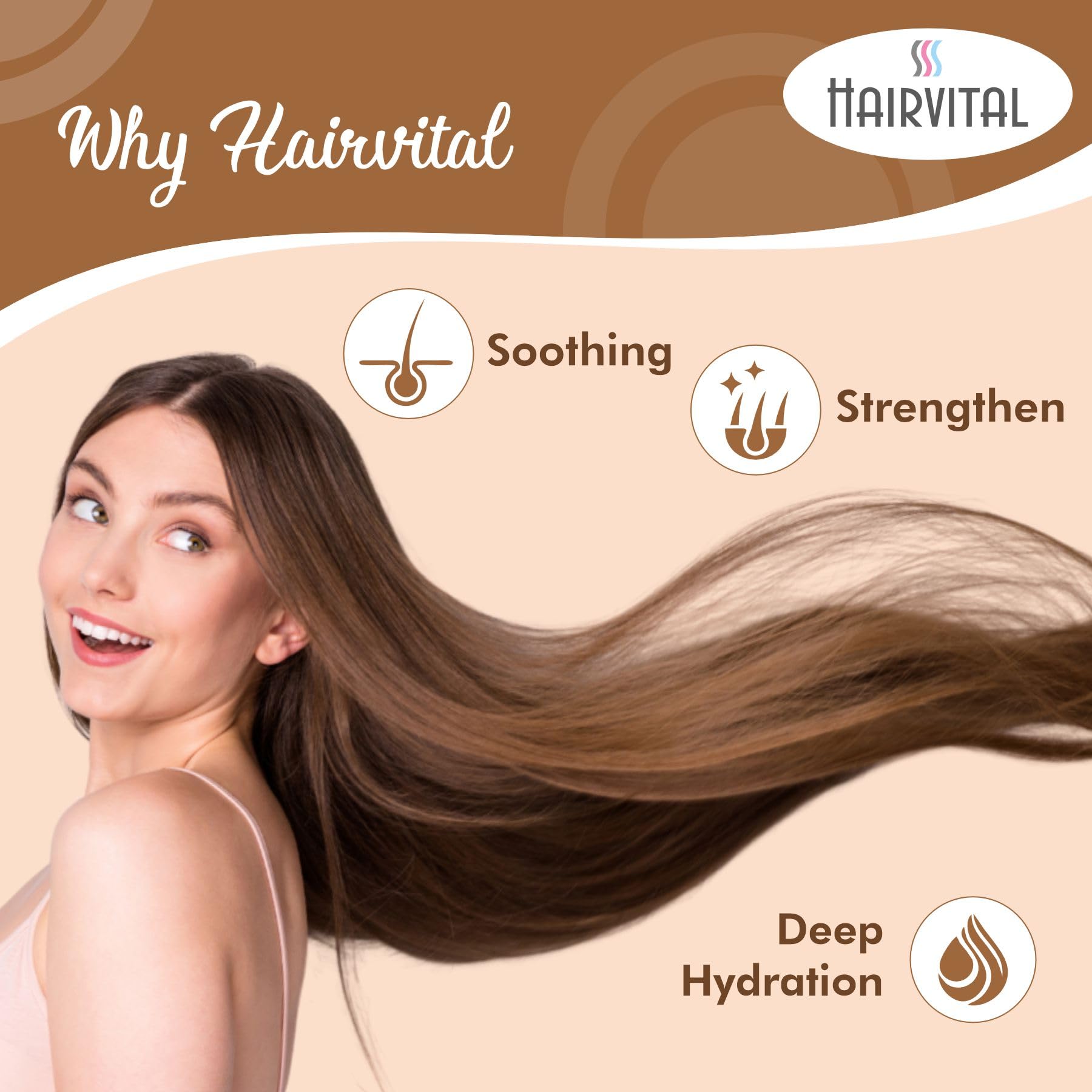 Hairvital Triple Action Shampoo - Cleanser, Conditioner & Revitalizer with Aloe Vera, Jojoba Oil & Vitamin E for Dry & Damaged Hair - 100ml (Pack of 2) | Hydrating & Repairing Daily Hair Care for Women & Men