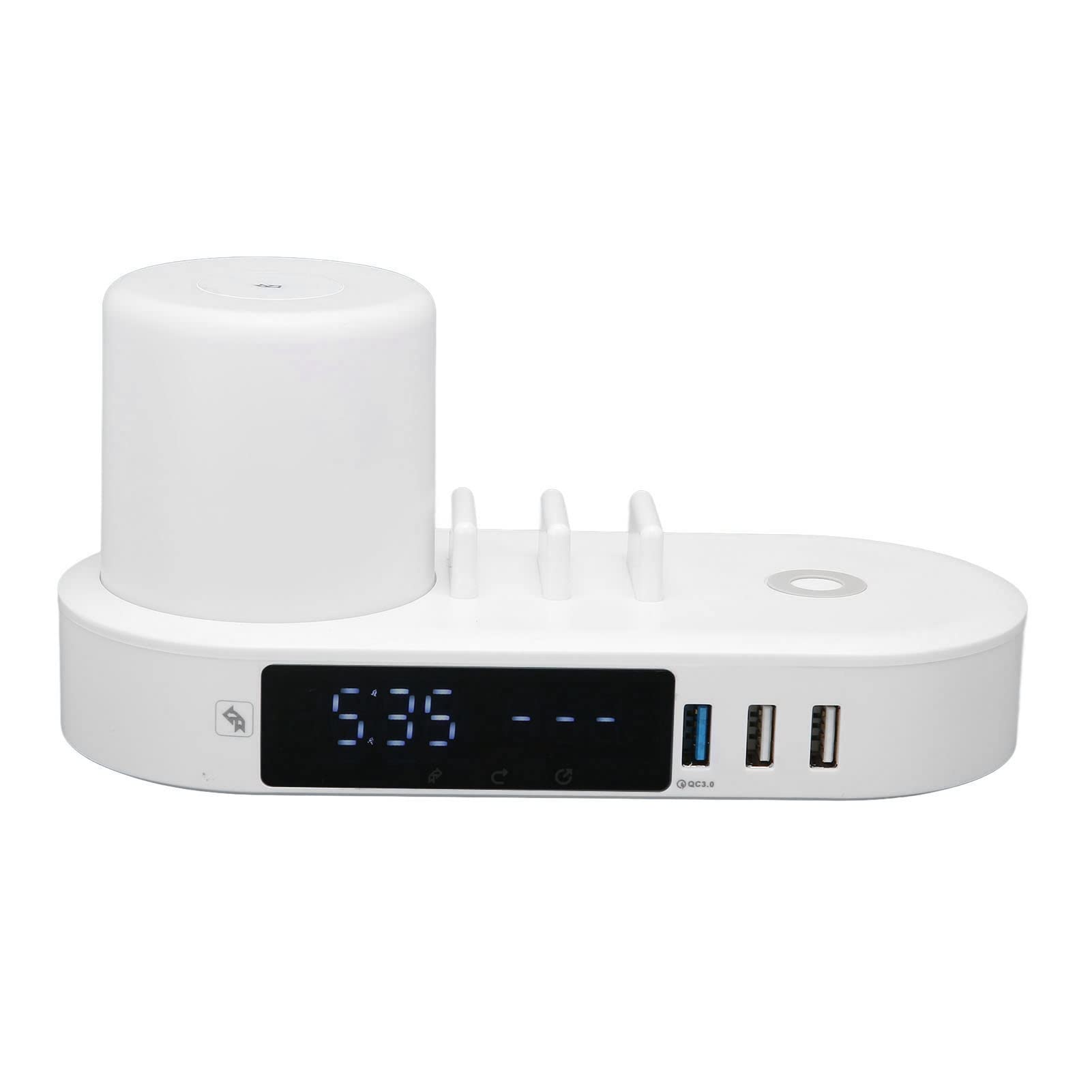 Tangxi Wireless Charger - Fast Charging Station with Digital Clock, 6 USB Ports, Multi Protection & Colorful Night Light for Home, Office, Bedroom | Perfect for iPhone, Samsung, AirPods & Smart Devices