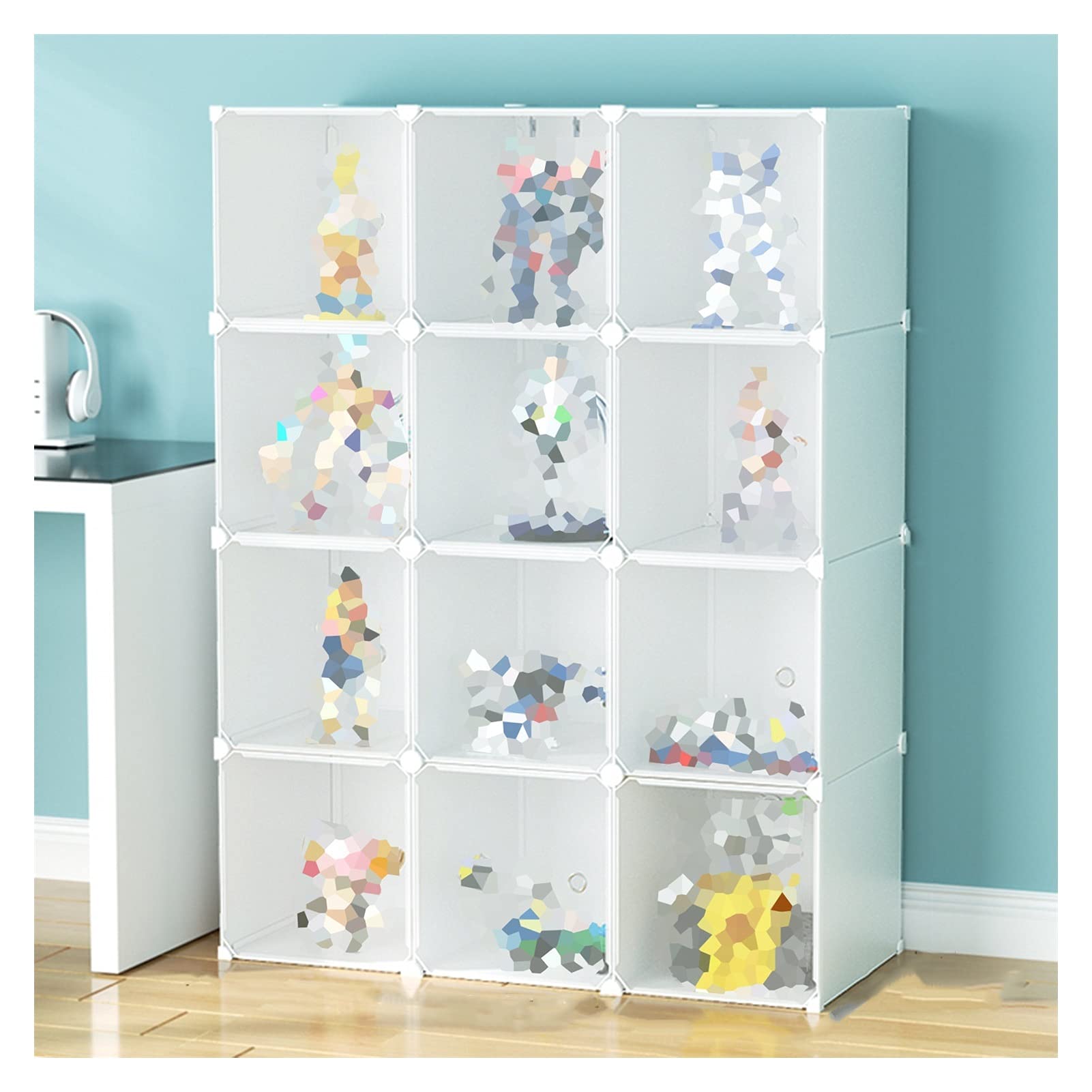 LXLIGHTS Acrylic Display Case with Door - Dustproof Stackable Cube Organizer for Collectibles, Toys & Models | Perfect for Home Office, Retail Stores & Museum Displays