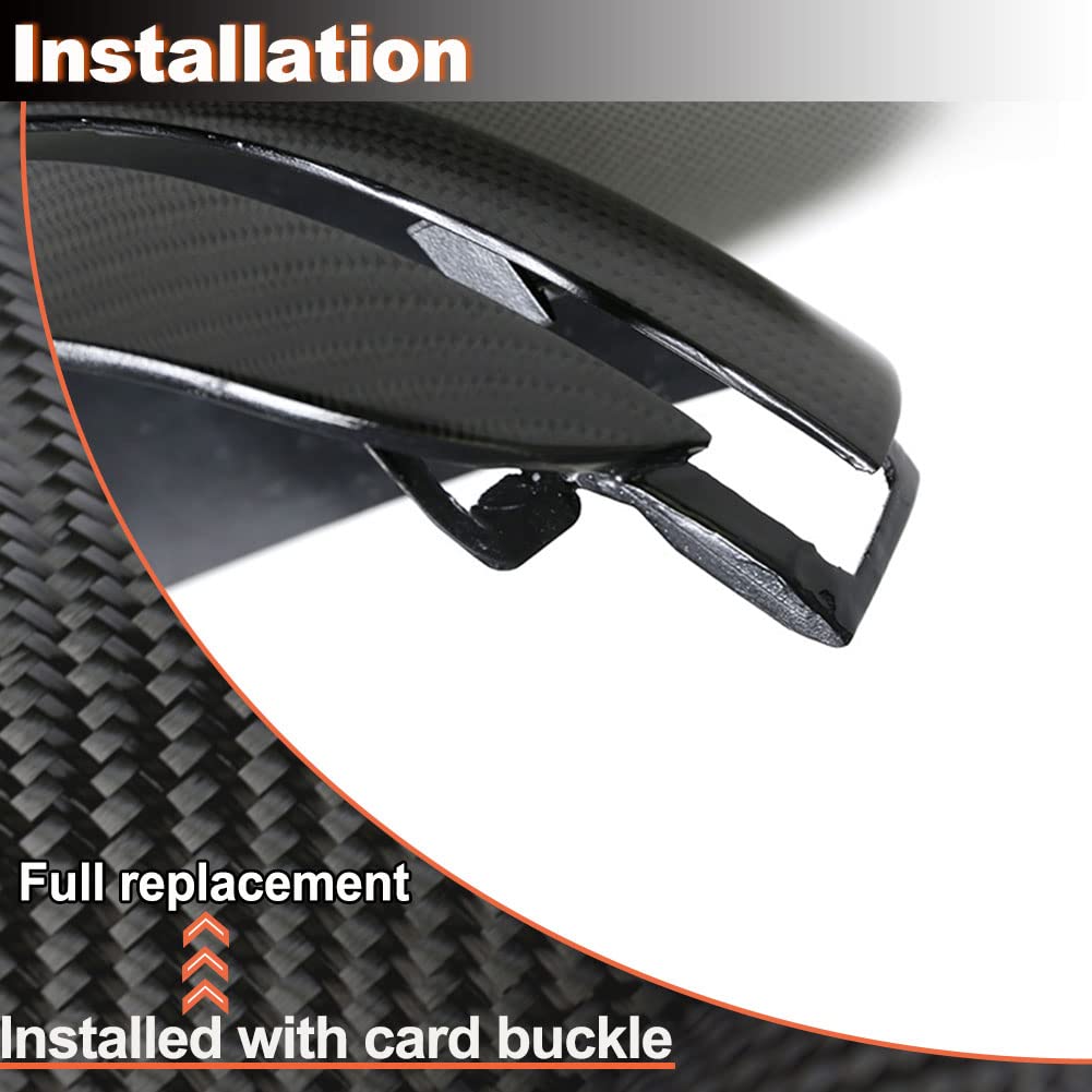 MCARCAR KIT G20 Carbon Fiber Mirror Caps for BMW 3 Series G20 G21 2019-2022 320i 330i 330e M340i Sedan & Wagon - Left Hand Drive (LHD) Replacement Side Mirror Cover Shell - Upgrade Your BMW's Exterior Style for Daily Driving & Car Shows